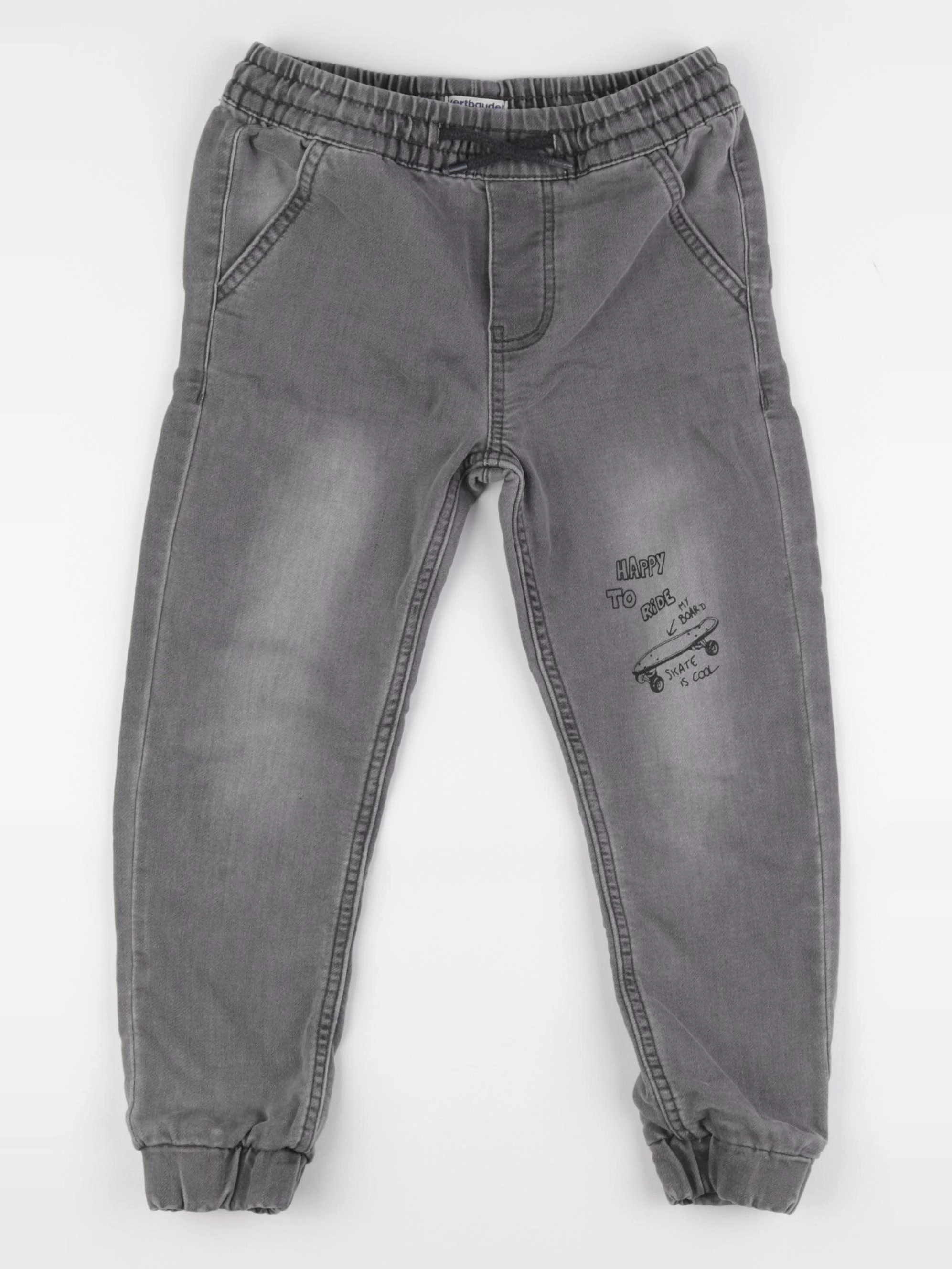 Vertbaudet - jegging gris - 7 ans