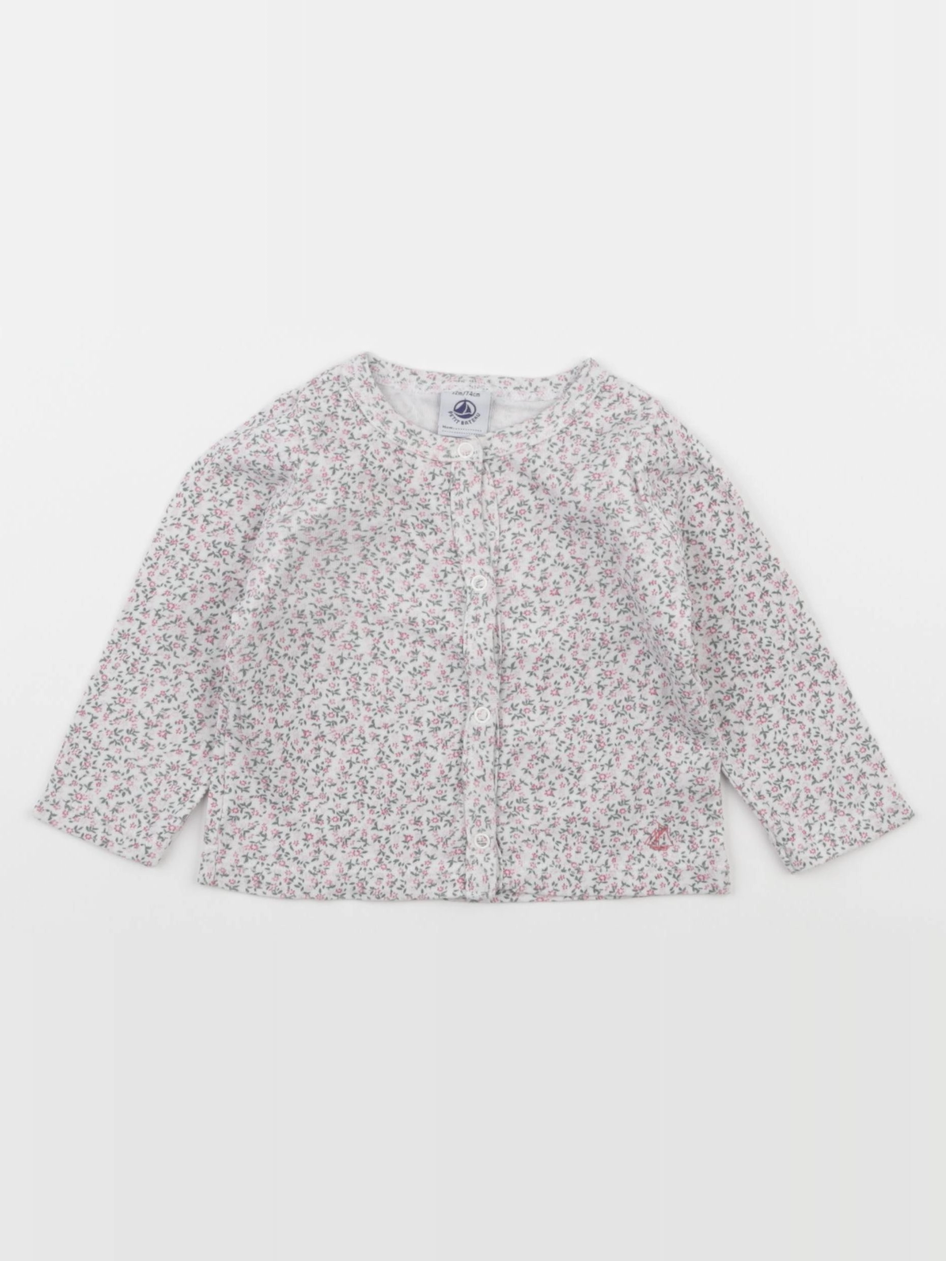 Petit Bateau - tee-shirt blanc - 12 mois