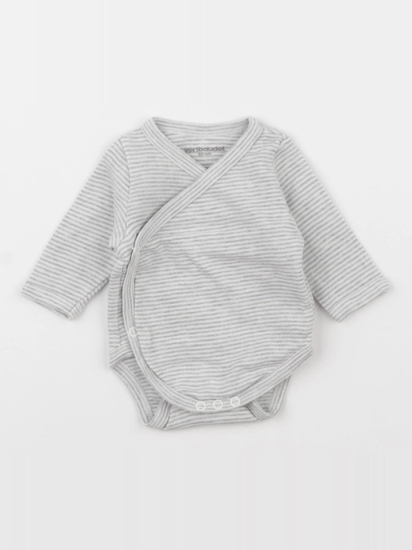 Vertbaudet - body gris - 0 mois
