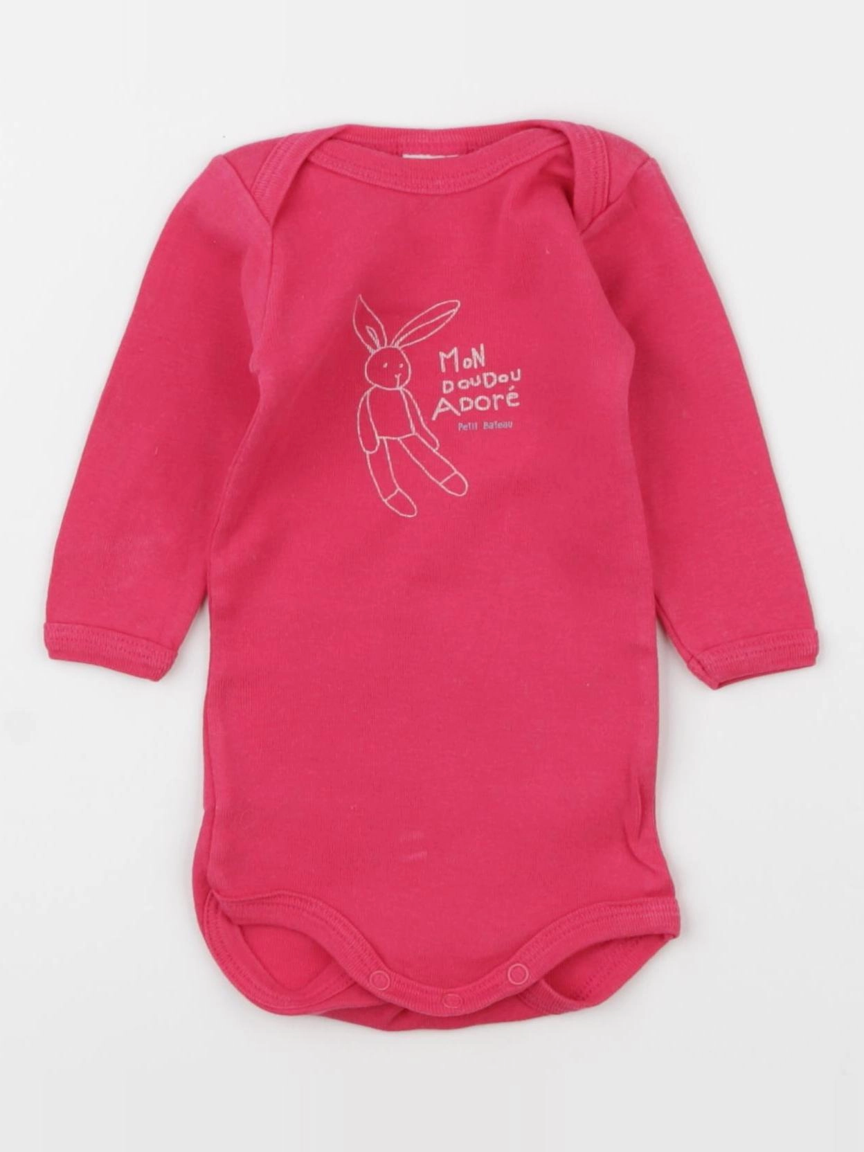 Petit Bateau - body rose - 3 mois