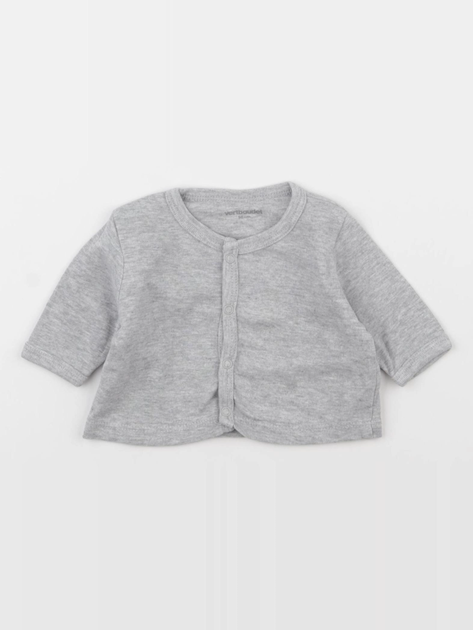 Vertbaudet - tee-shirt gris - 0 mois