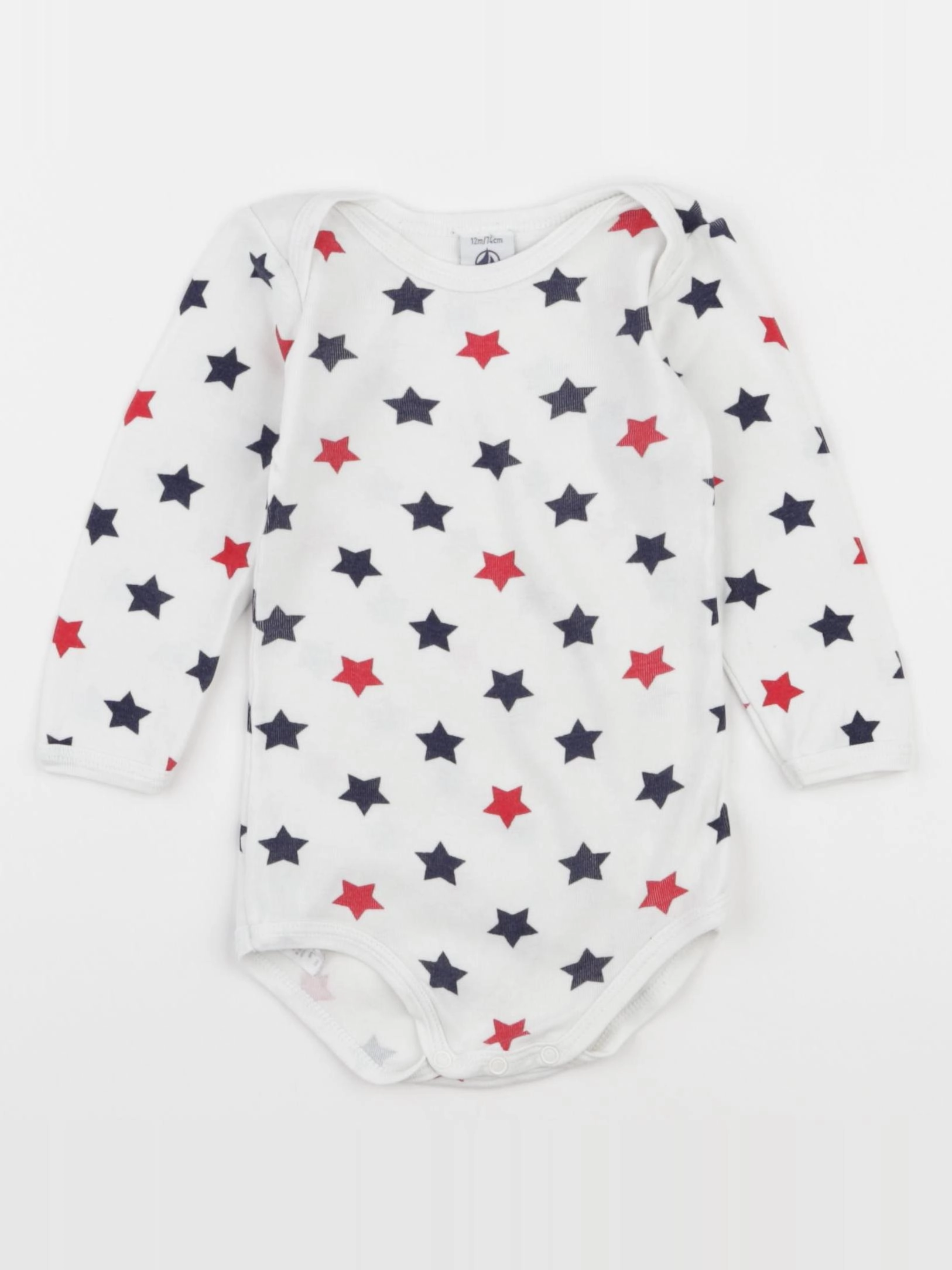 Petit Bateau - body blanc - 12 mois