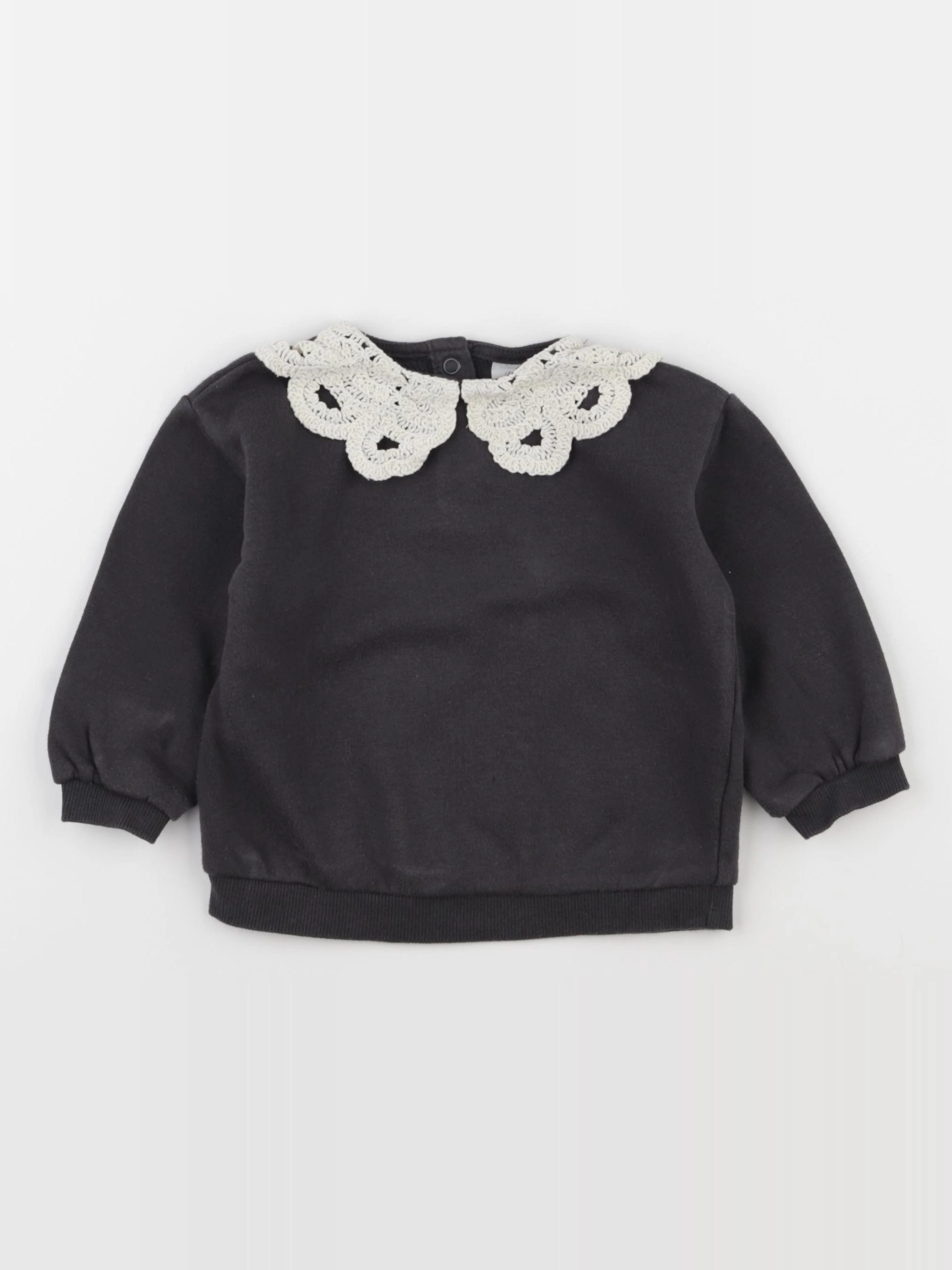 H&M - sweat gris - 9/12 mois