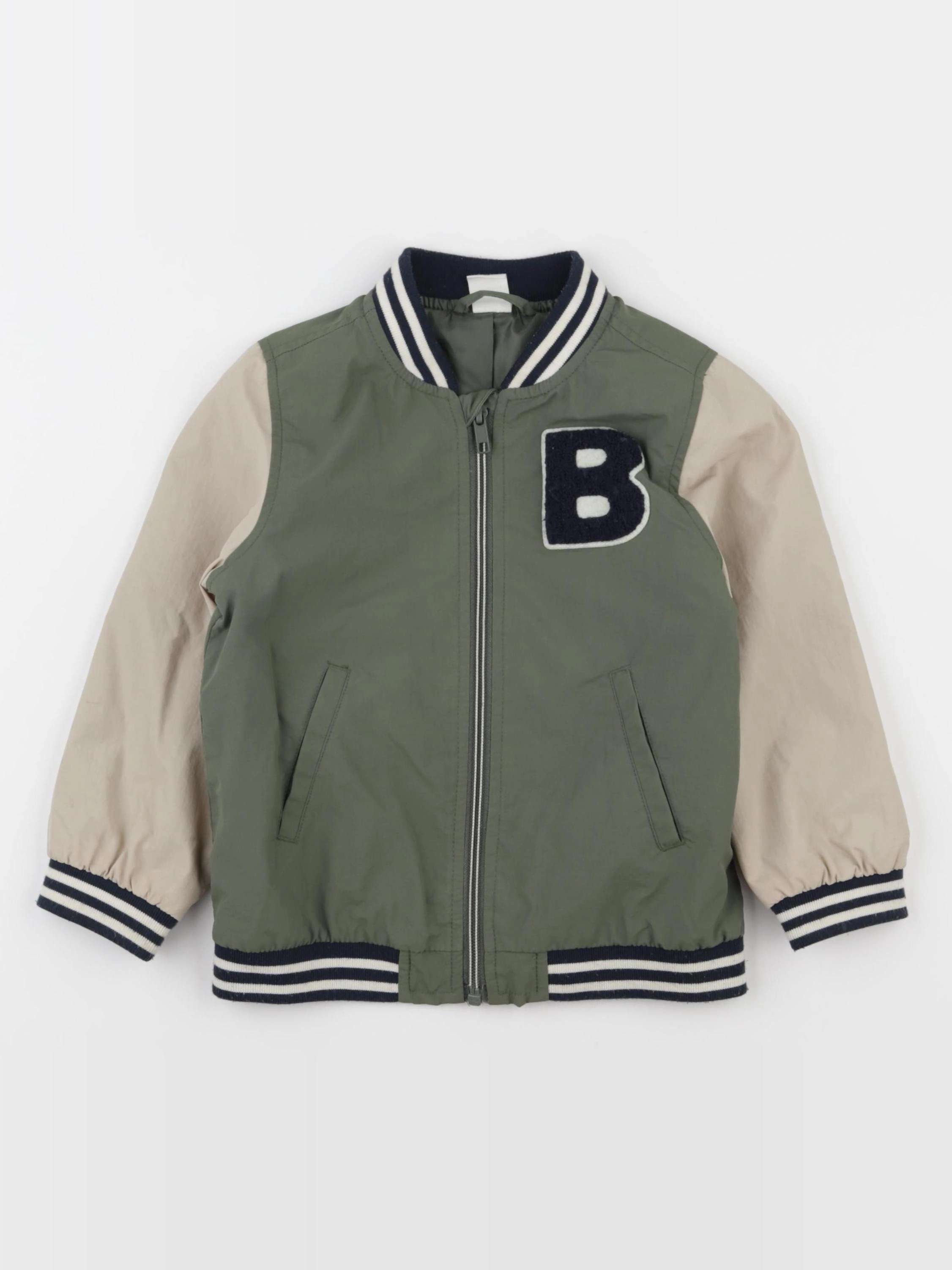 H&M - veste vert - 3/4 ans