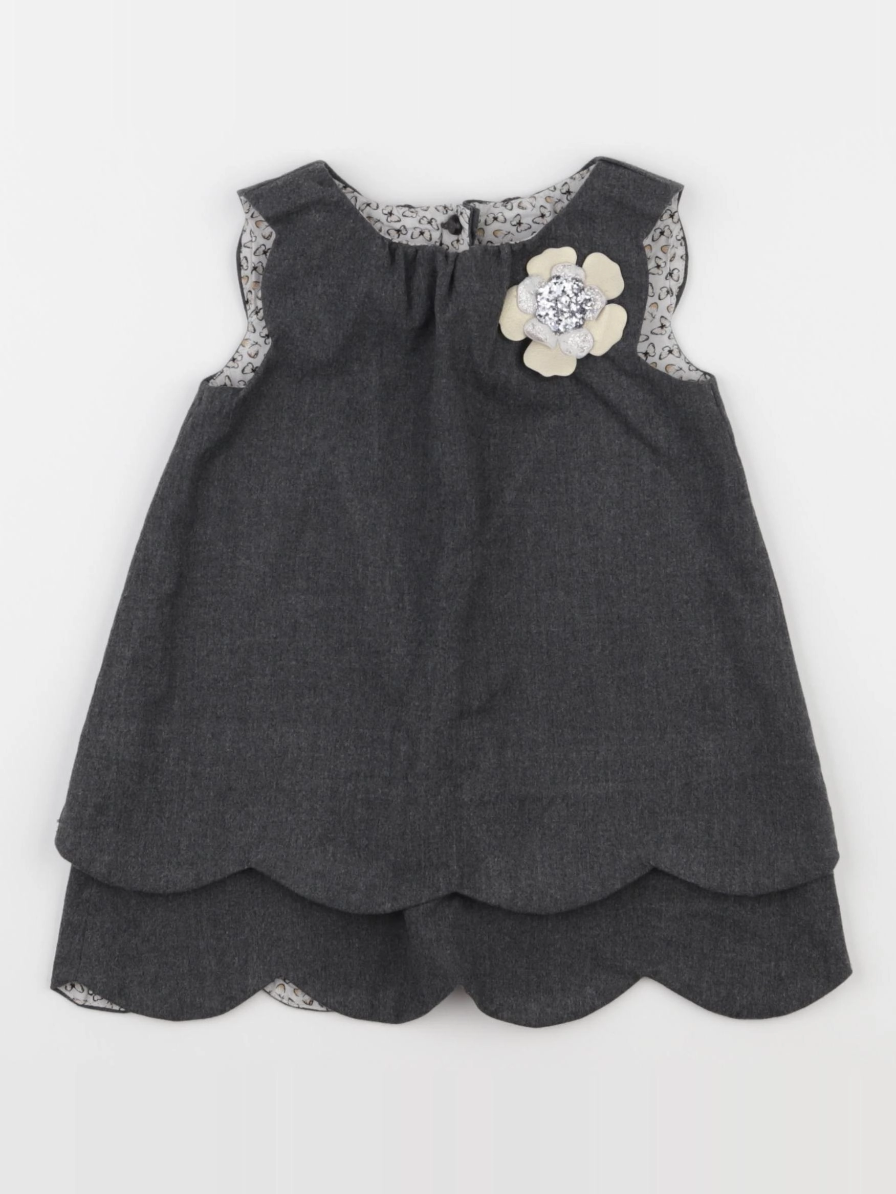 Zara - robe gris - 12/18 mois