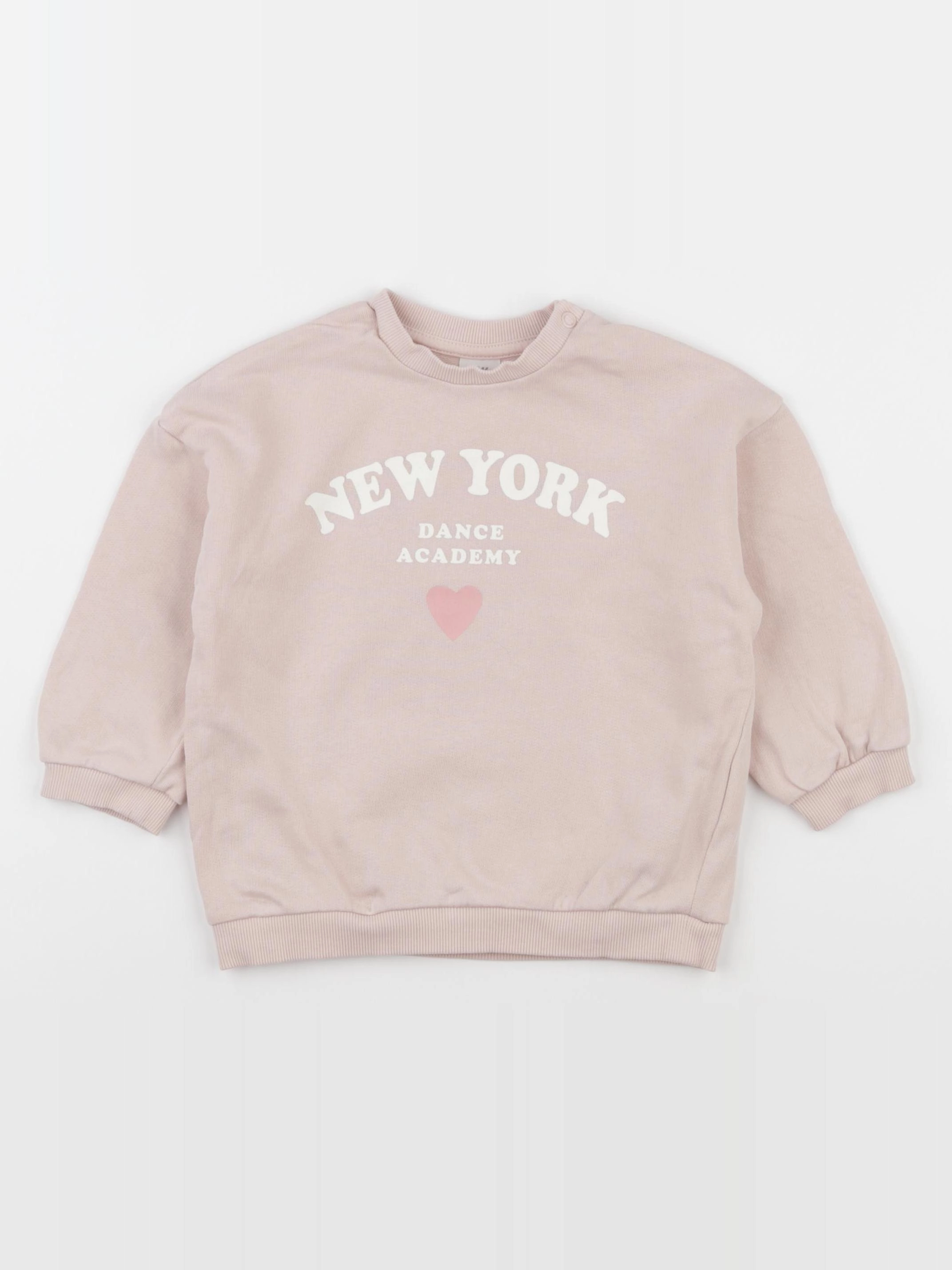 H&M - sweat rose - 12/18 mois