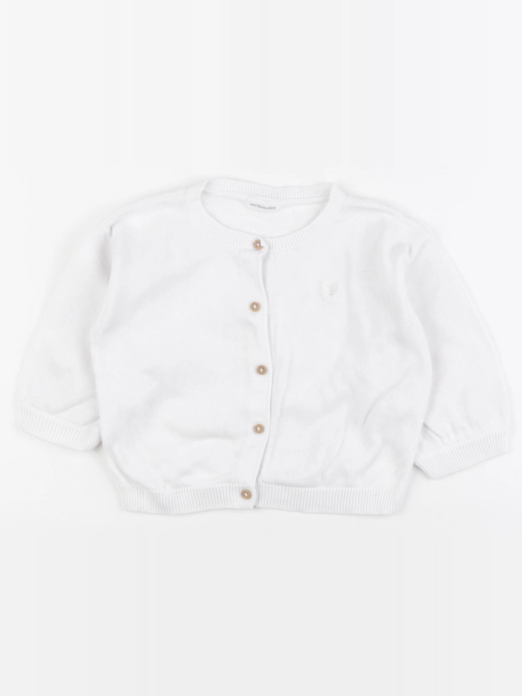 Vertbaudet - gilet blanc - 12 mois
