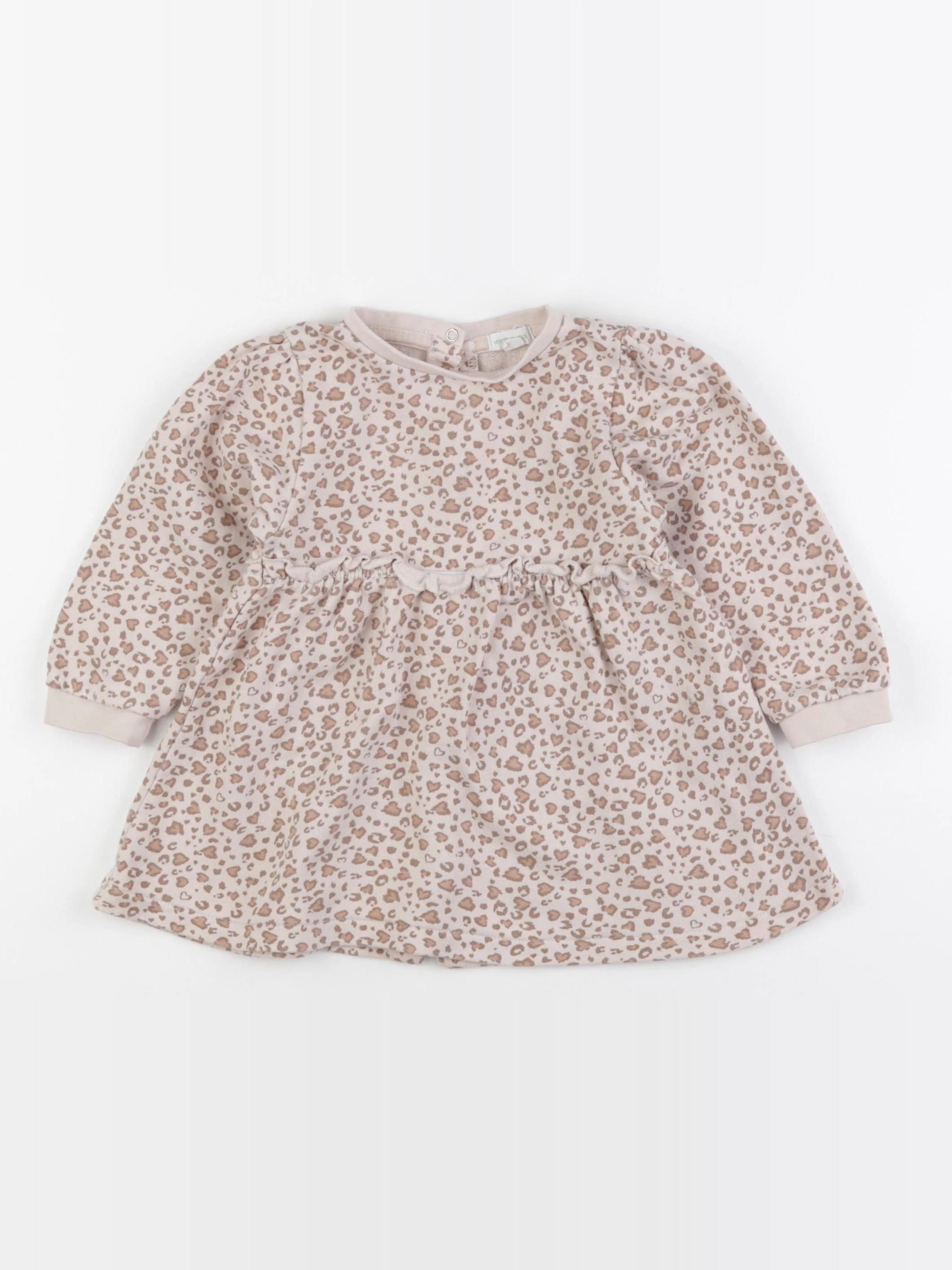 Vertbaudet - robe beige - 18 mois