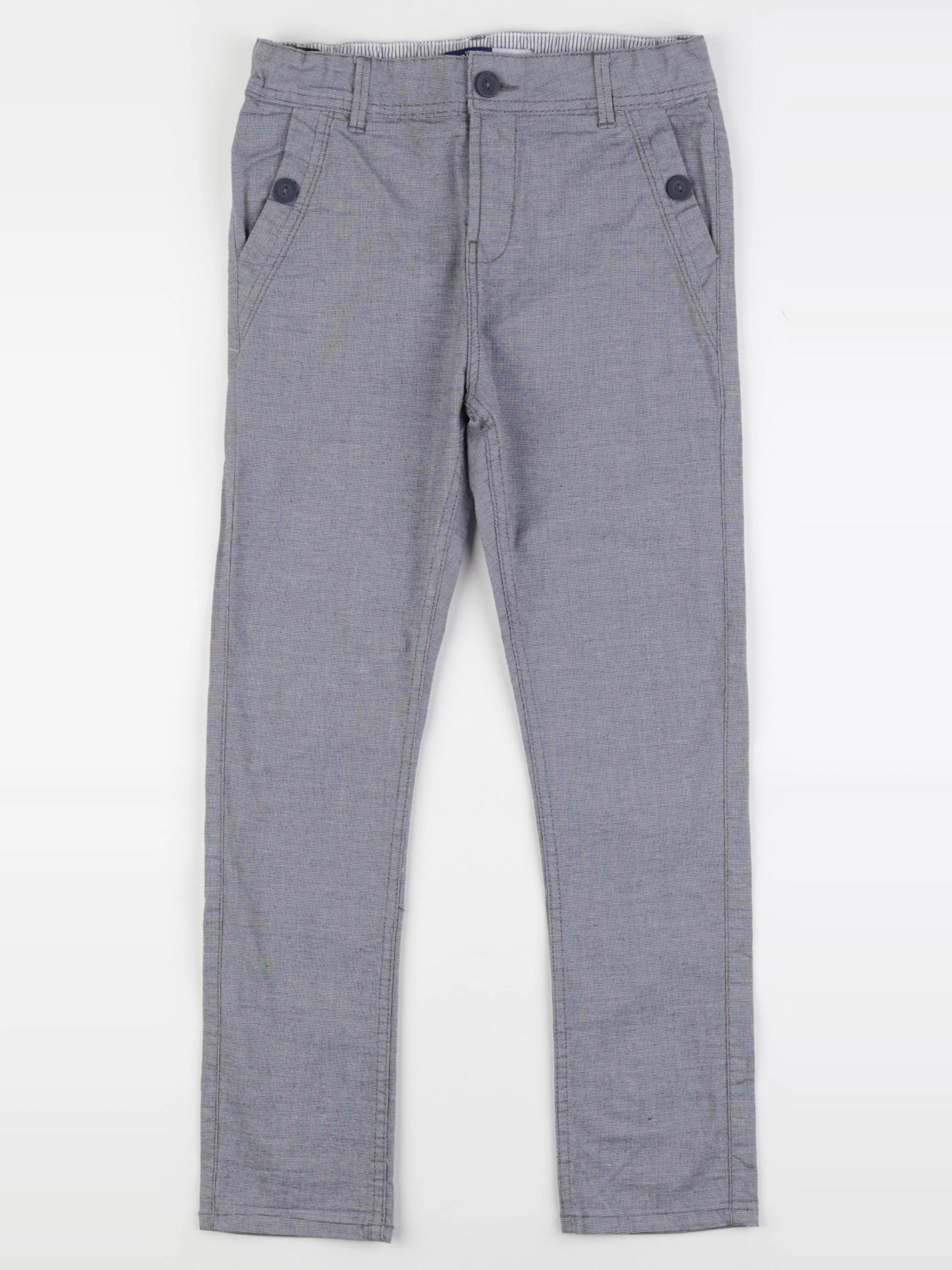 Okaidi - pantalon bleu, gris - 10 ans