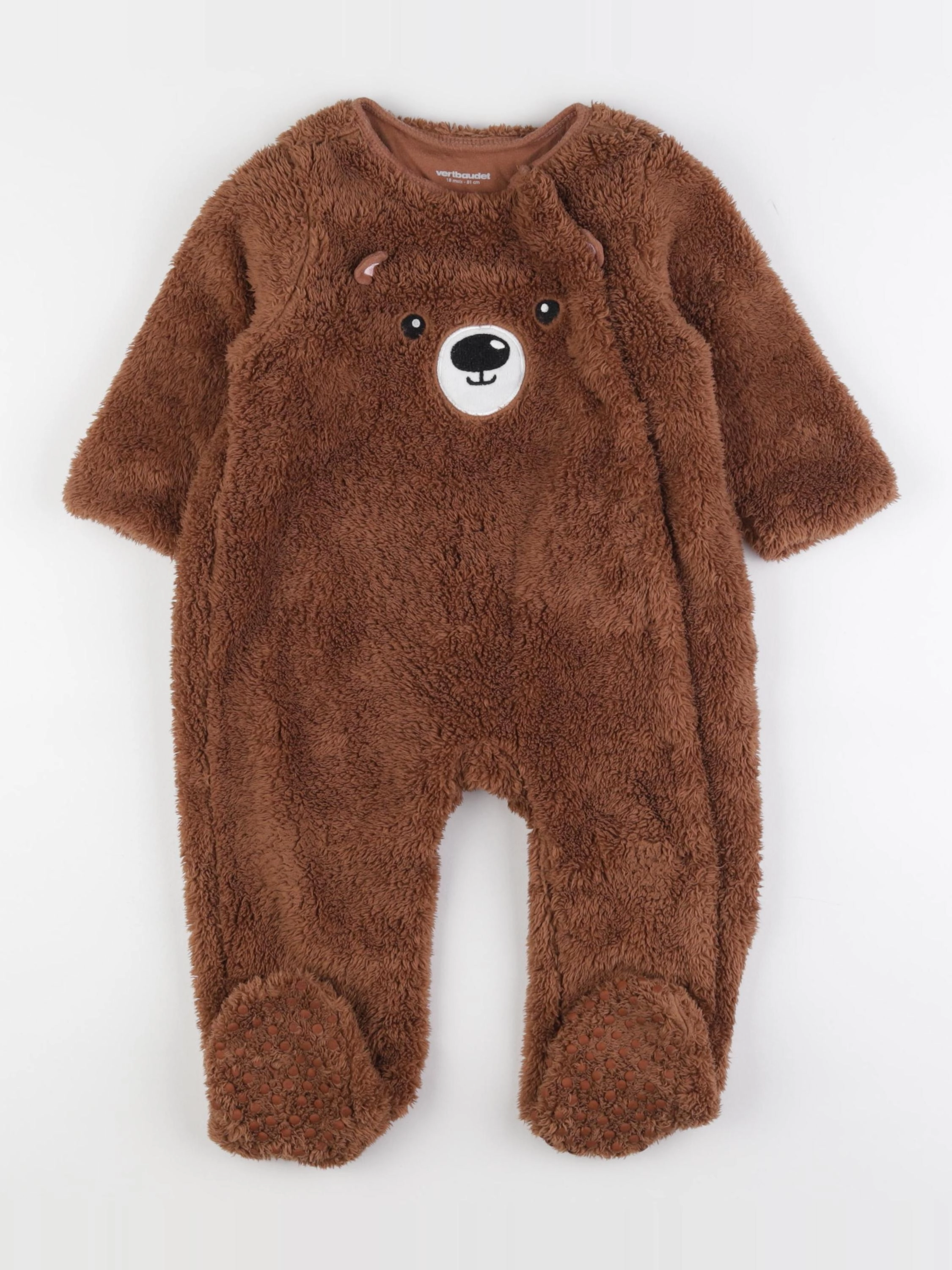 Vertbaudet - sur-pyjama marron - 18 mois