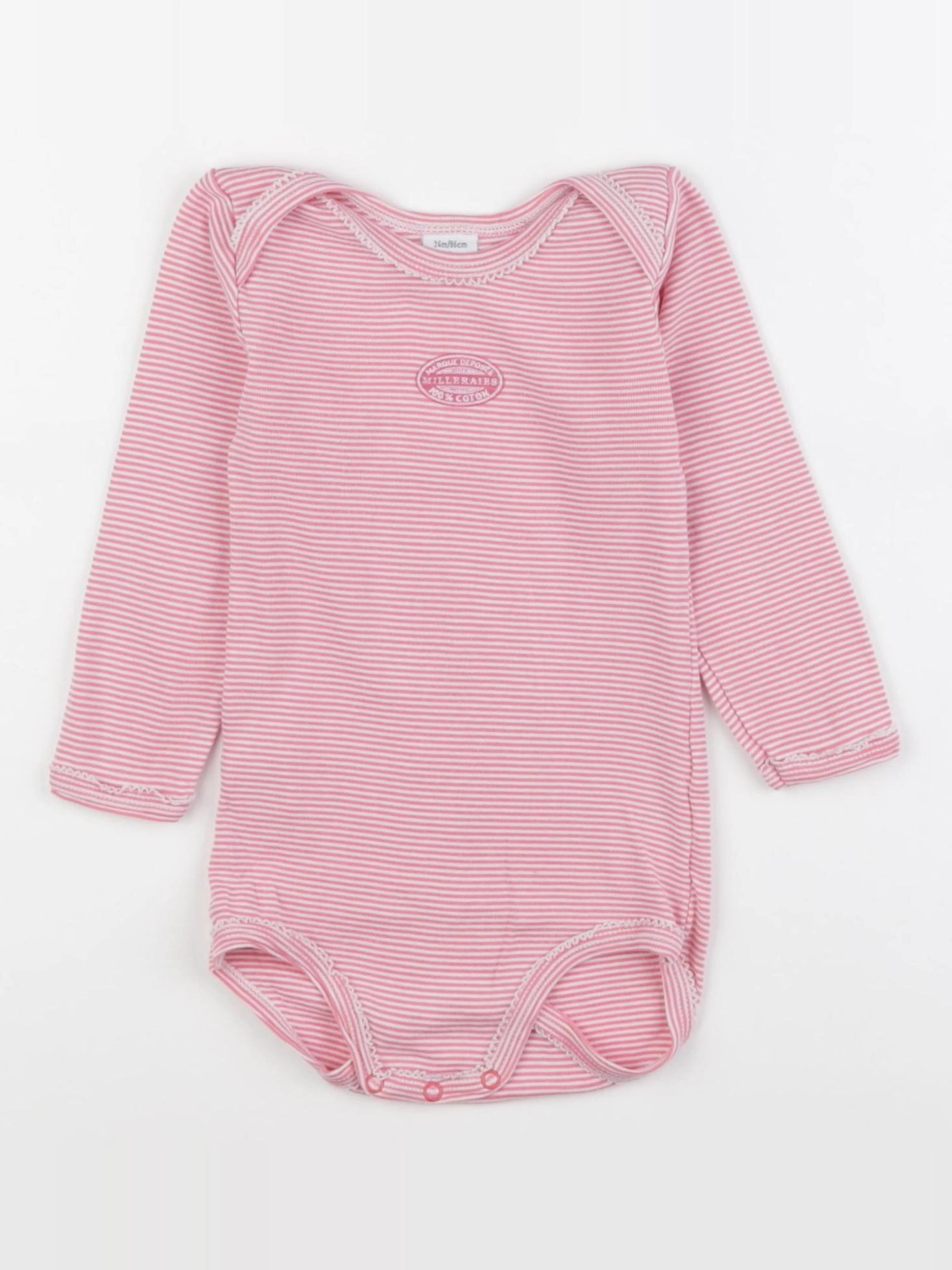 Petit Bateau - body rose - 24 mois