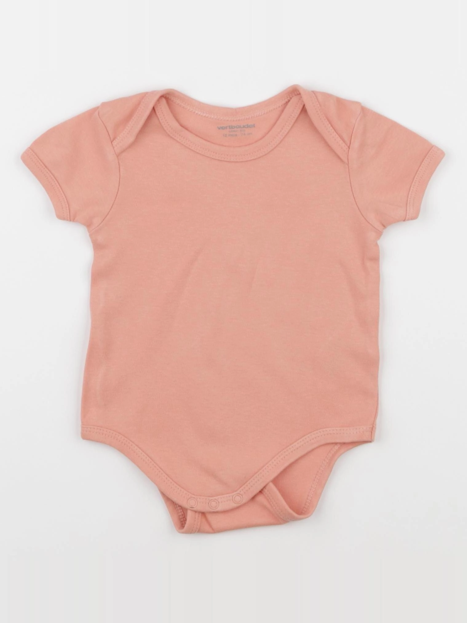 Vertbaudet - body rose - 12 mois
