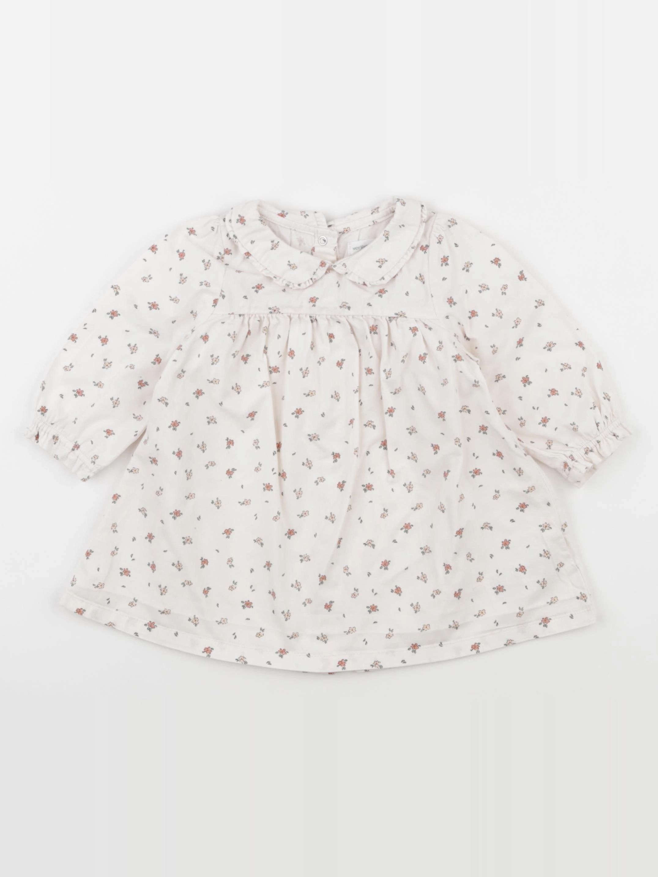 Vertbaudet - robe beige - 9 mois