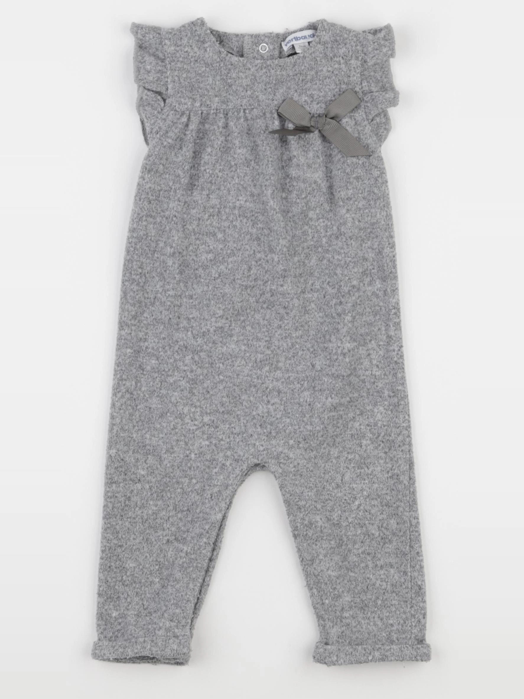 Vertbaudet - combinaison gris - 12 mois