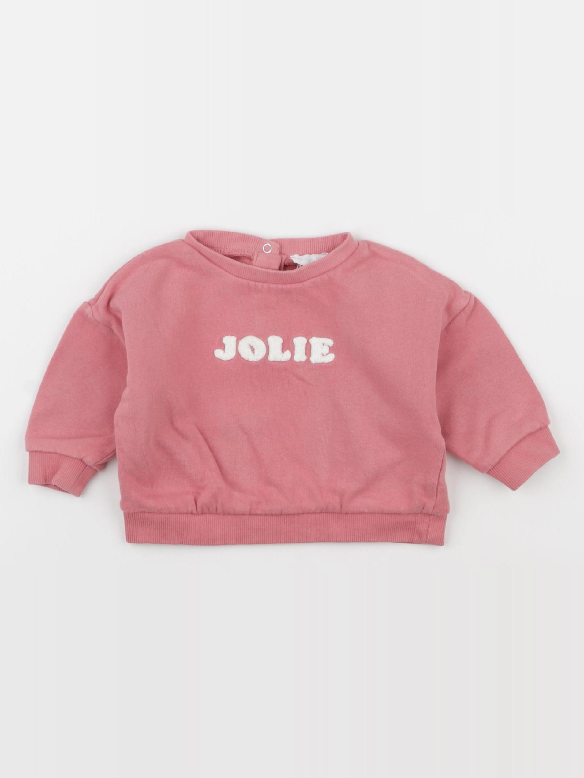 Vertbaudet - sweat rose - 9 mois