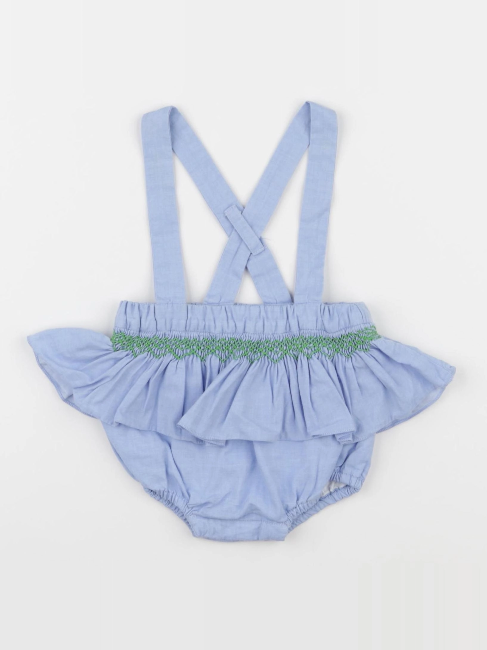 Jacadi - bloomer volants au dos bleu - 6 mois