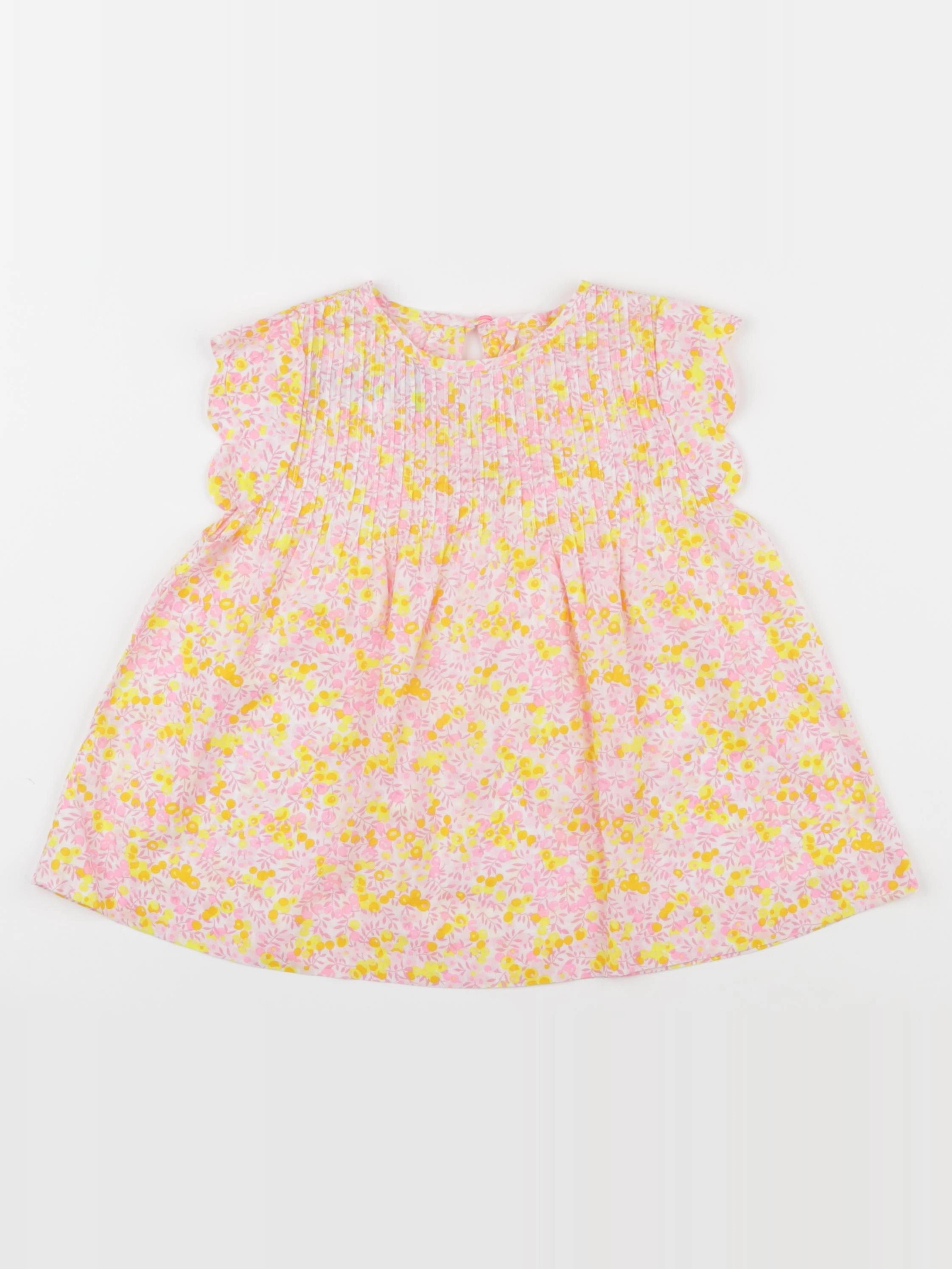 Jacadi - blouse liberty rose, jaune - 6 ans