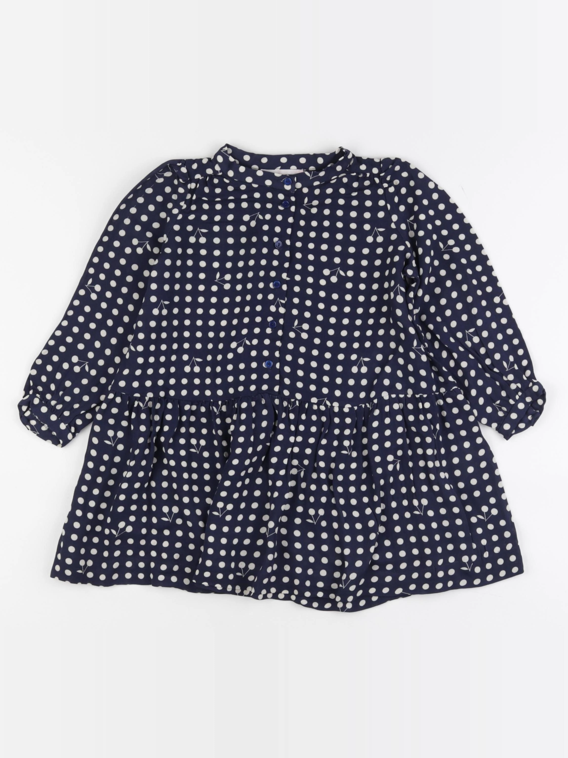 Bonpoint - robe blanc, bleu - 4 ans
