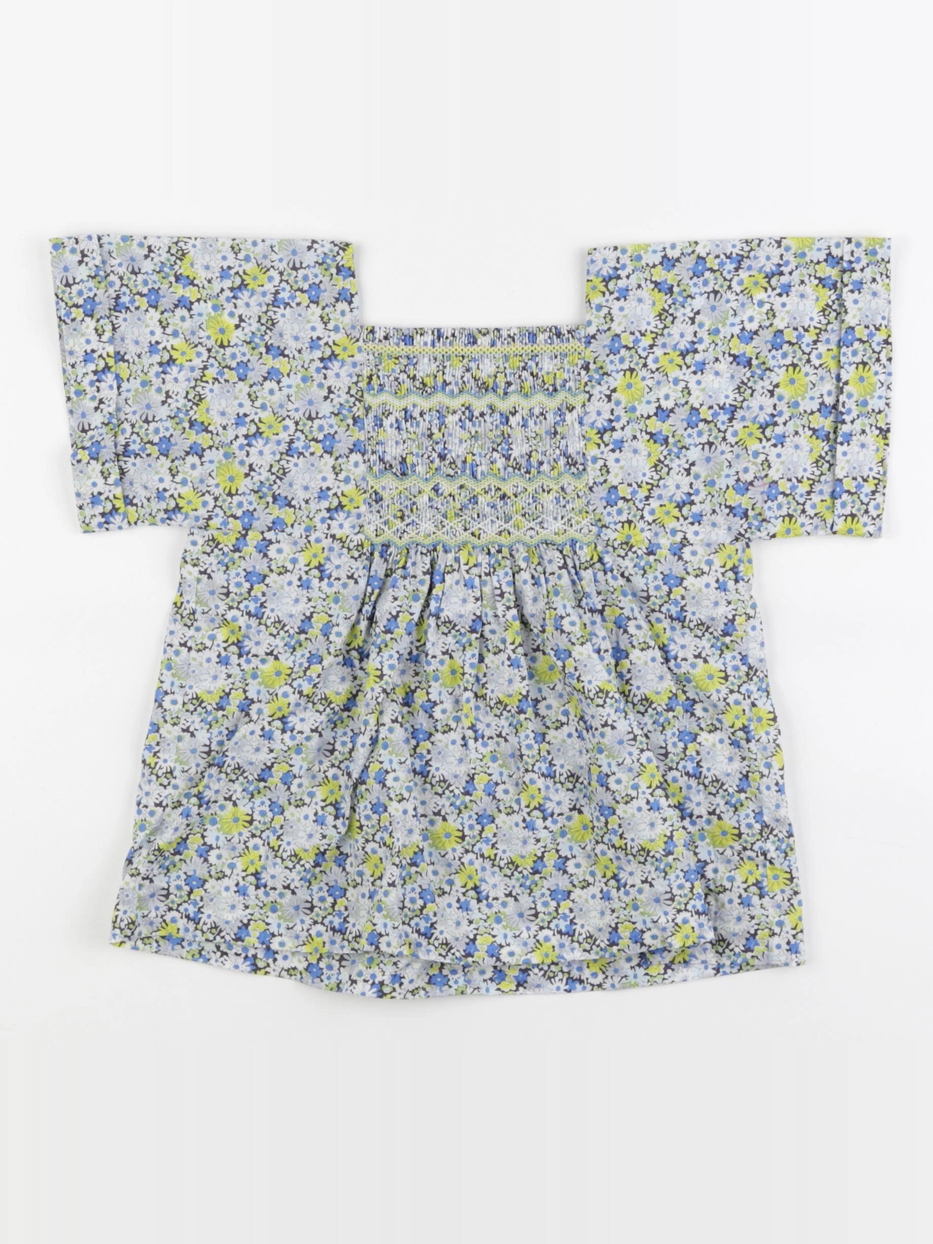 Bonpoint - blouse bleu, jaune - 4 ans