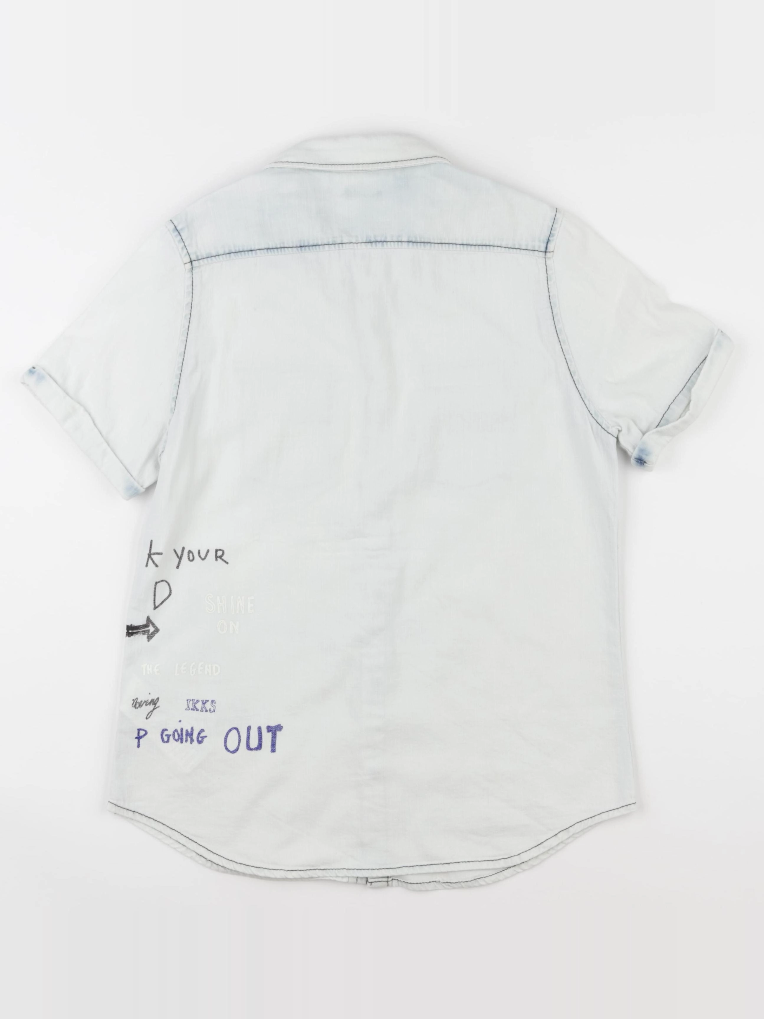 IKKS - chemise imprimé au dos bleu - 12 ans