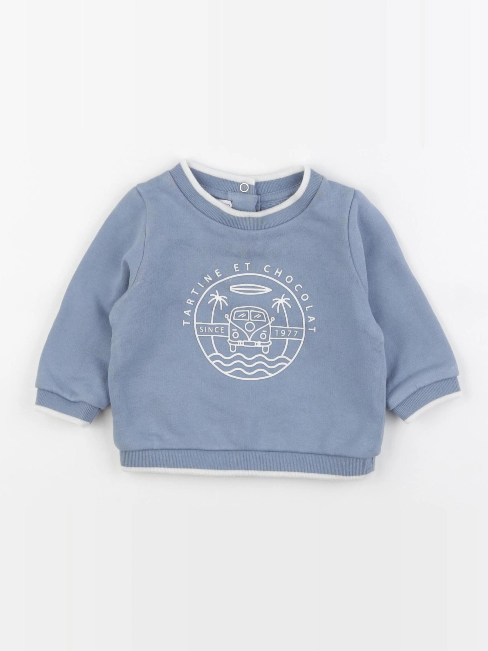 Tartine & Chocolat - sweat bleu - 1 an