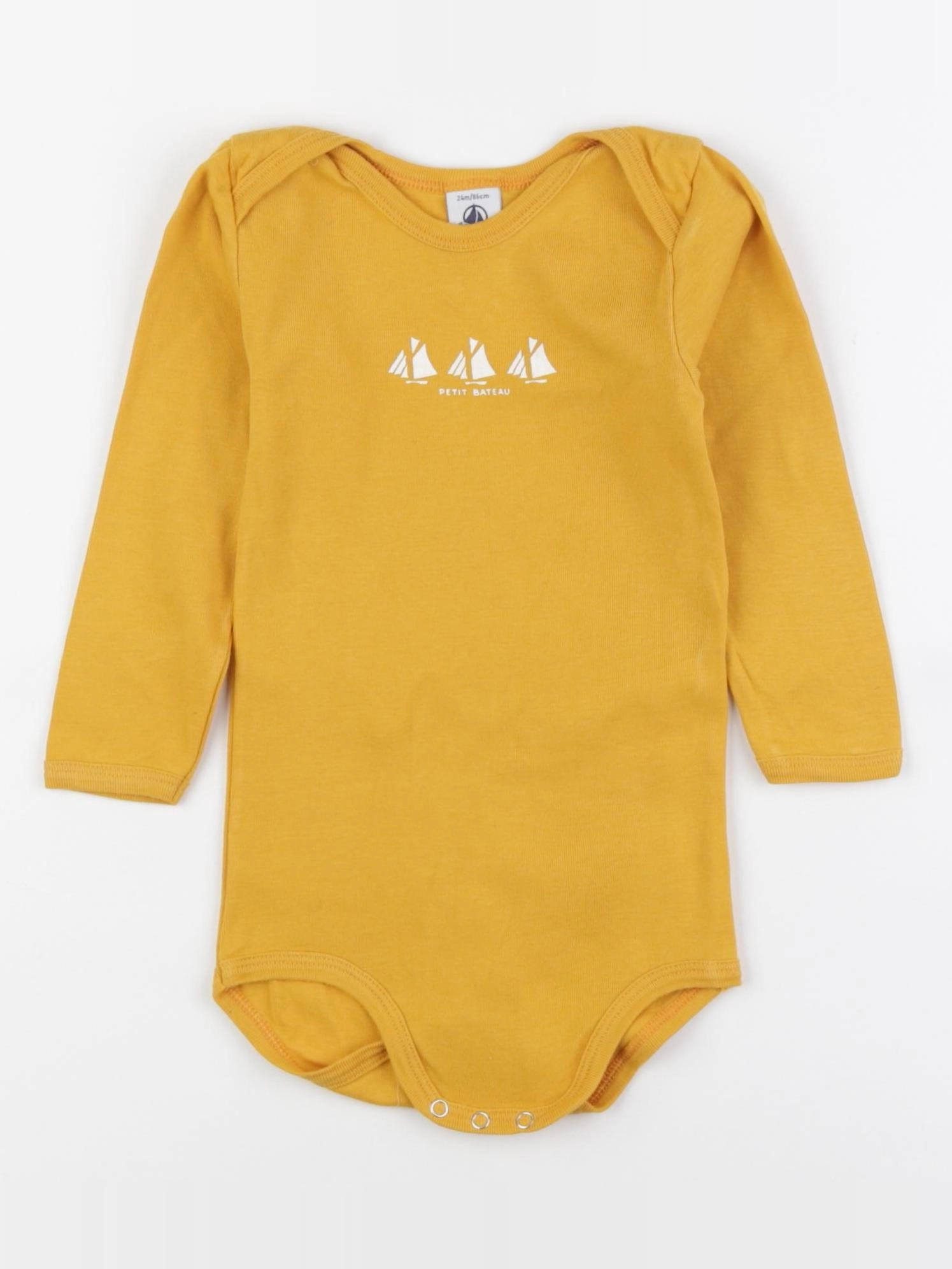 Petit Bateau - body jaune - 24 mois
