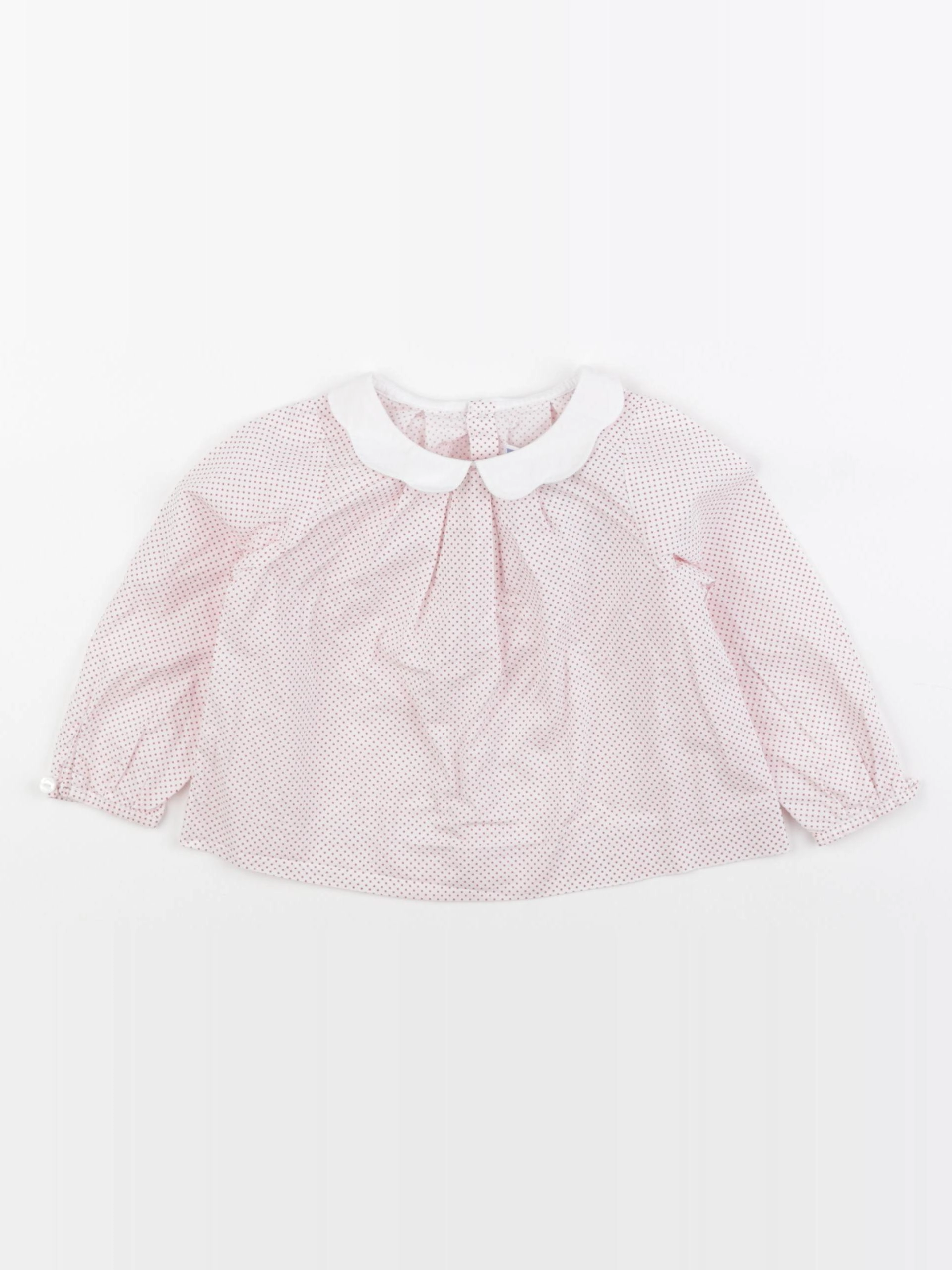 Jacadi - blouse blanc, rouge - 12 mois