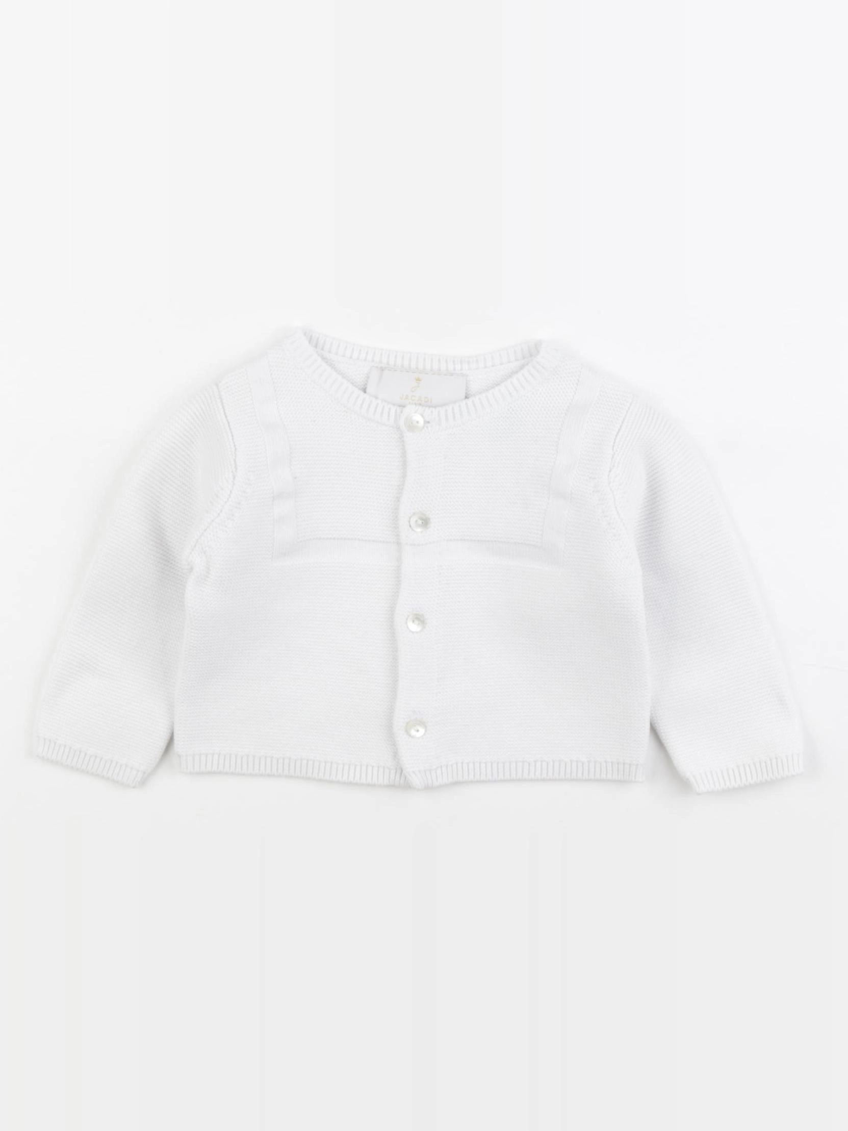 Jacadi - gilet blanc - 6 mois