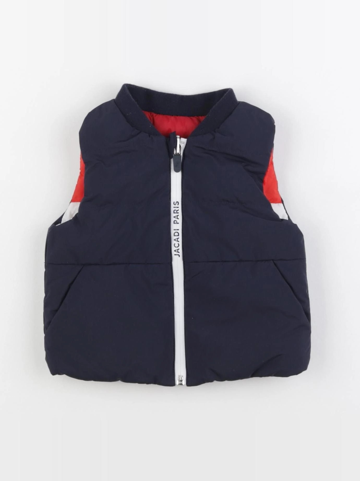 Jacadi - doudoune réversible bleu, blanc, rouge - 6 mois