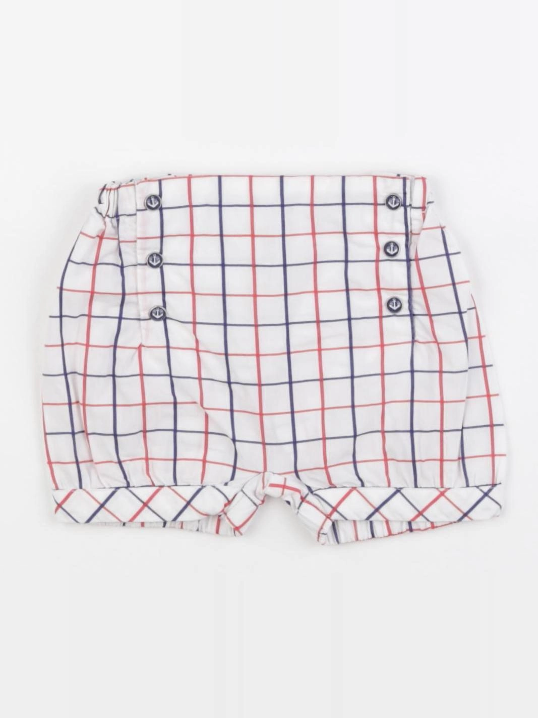 Jacadi - bloomer blanc, bleu, rouge - 3 mois