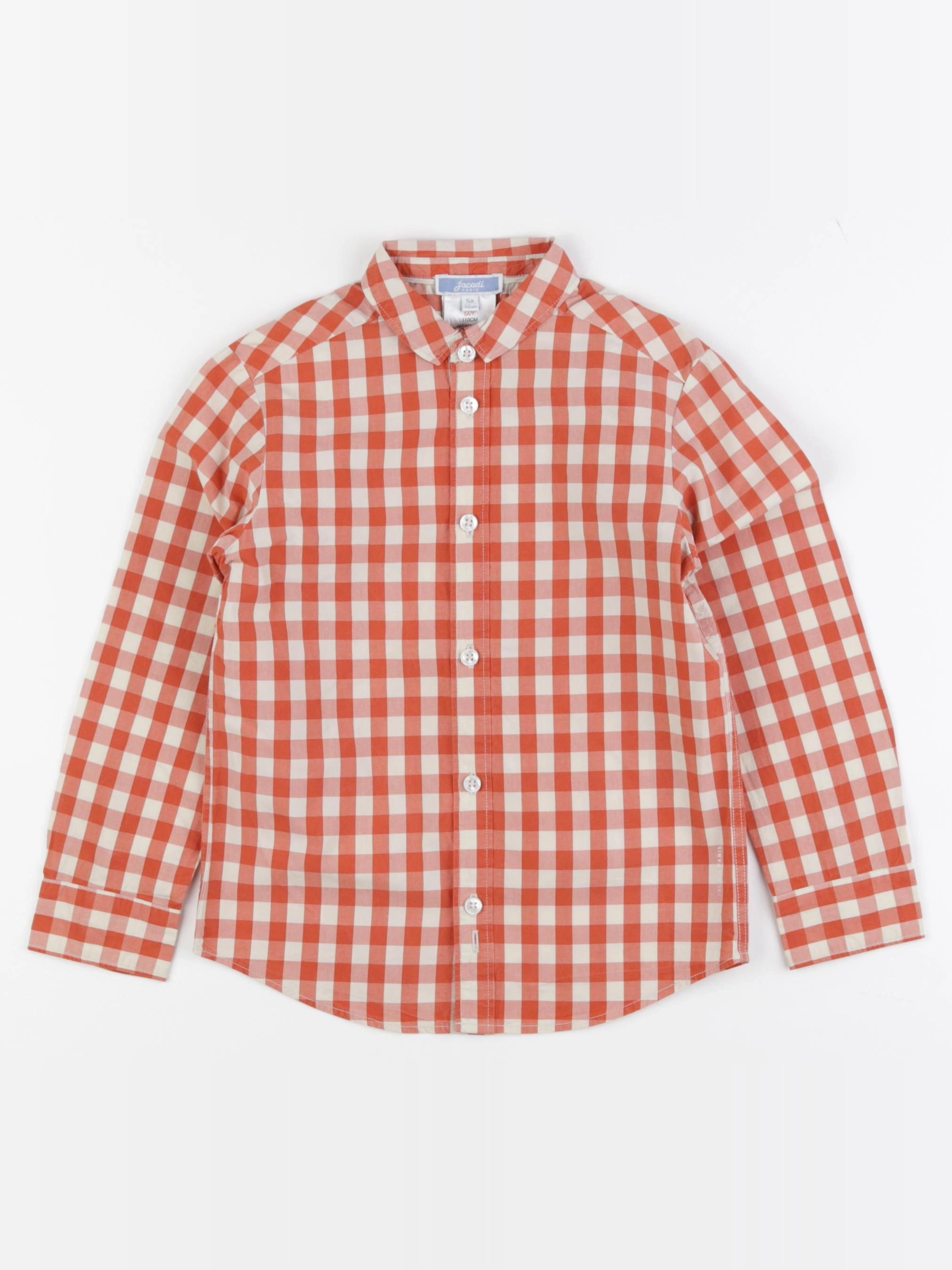 Jacadi - chemise orange, beige - 5 ans