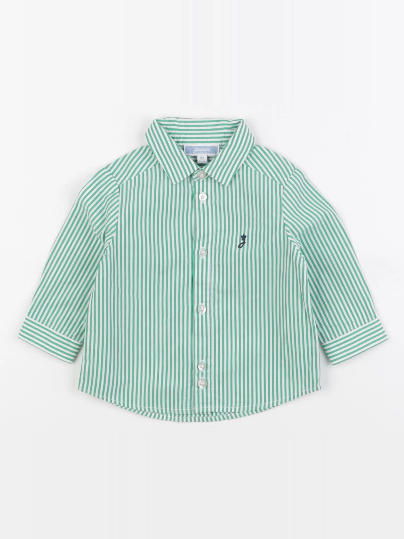 Jacadi - chemise blanc, vert - 6 mois