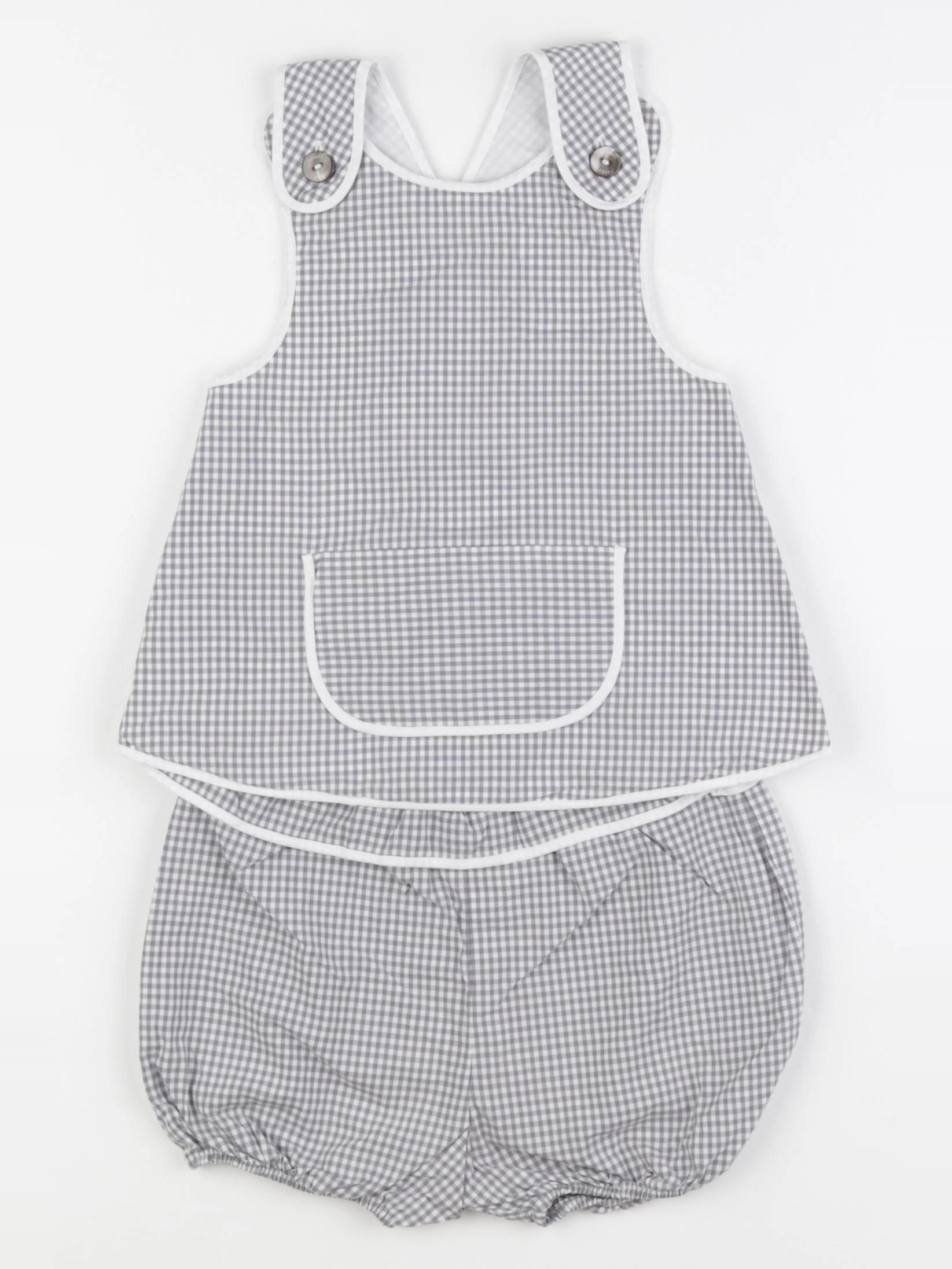 Jacadi - ensemble blanc, gris - 24 mois