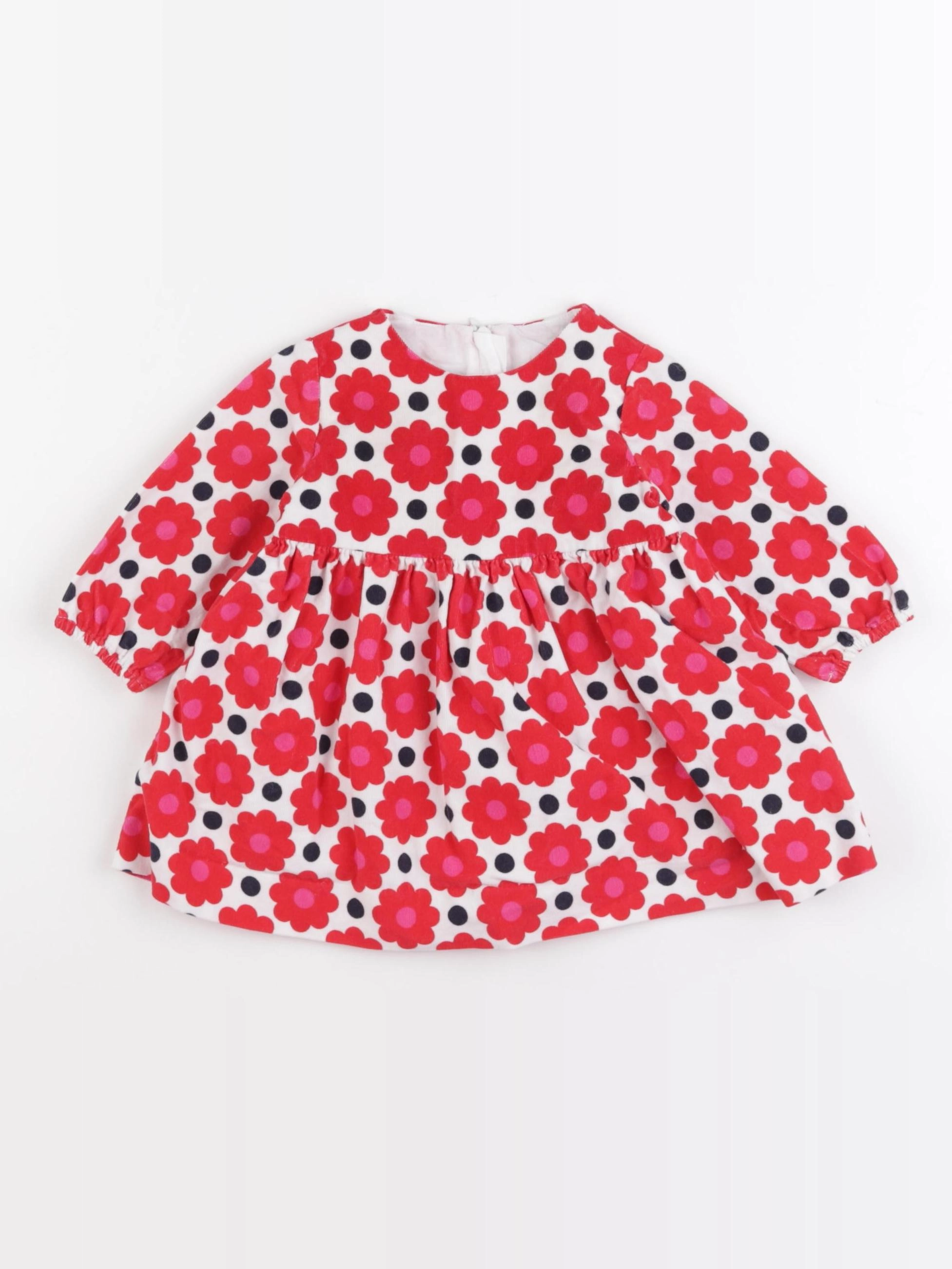 Jacadi - robe blanc, rouge, rose - 6 mois