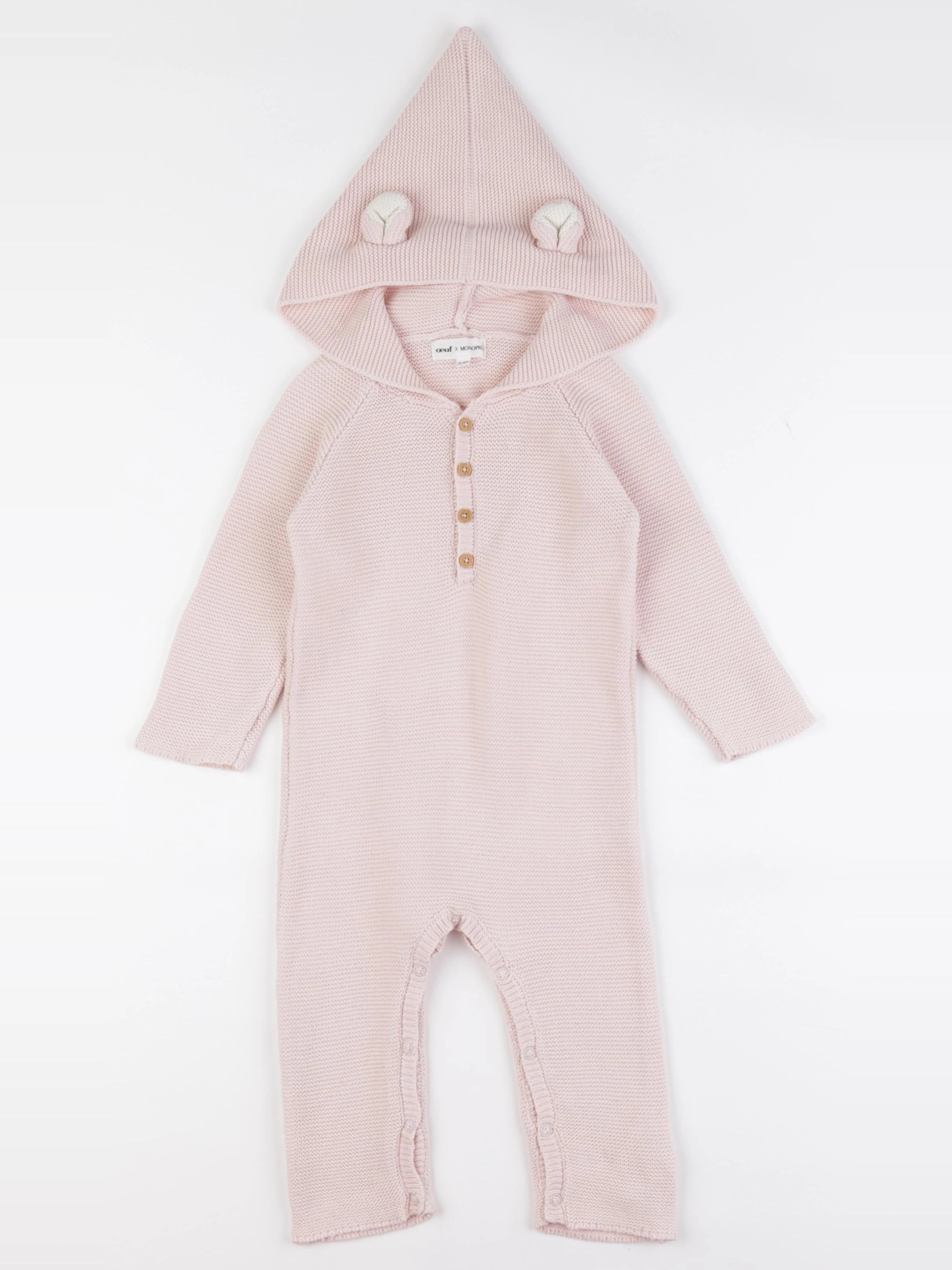 Monoprix X Oeuf - combinaison rose - 12 mois