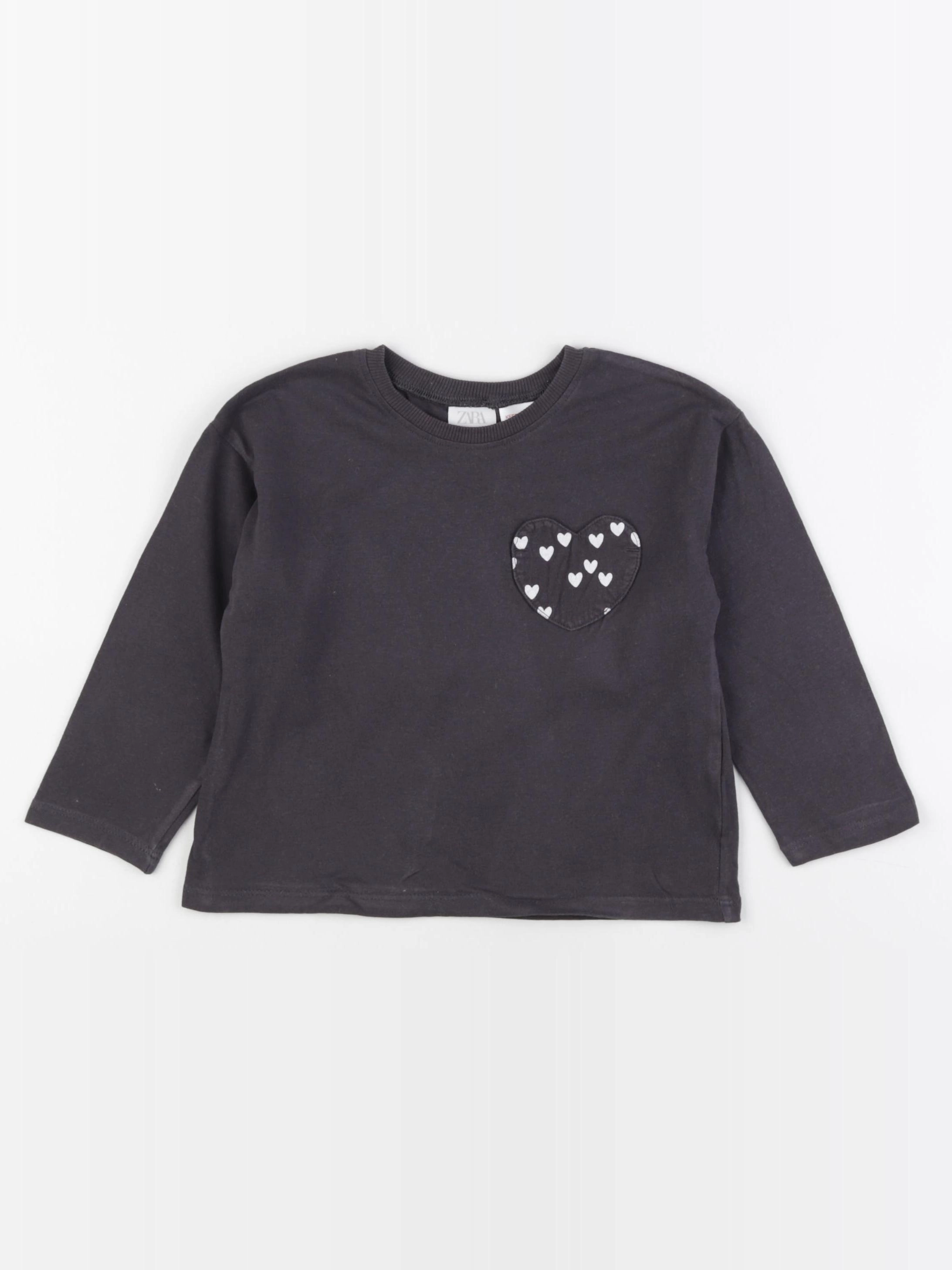 Zara - tee-shirt gris - 2/3 ans