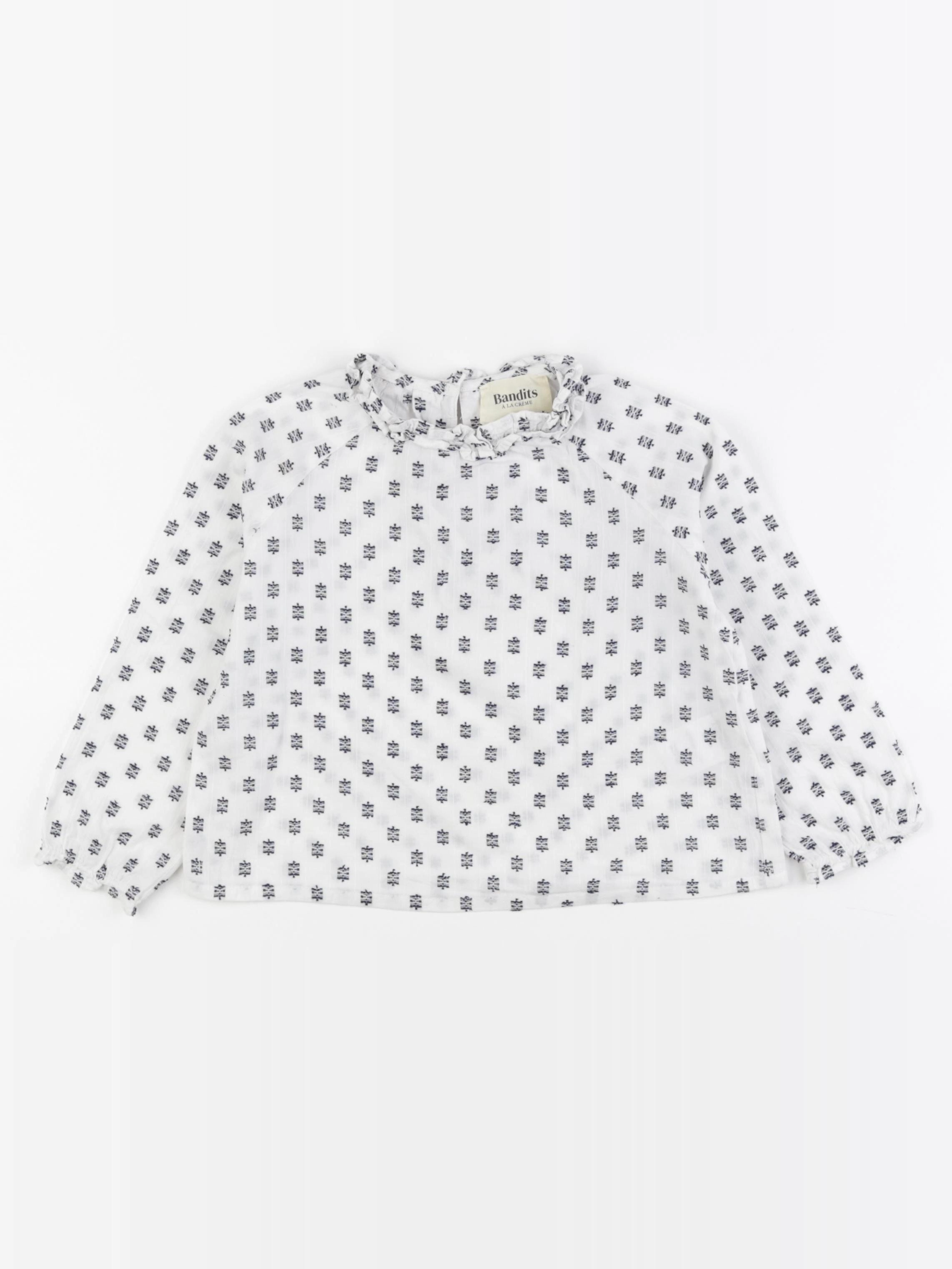 Bandits à la crème - blouse blanc - 3 ans