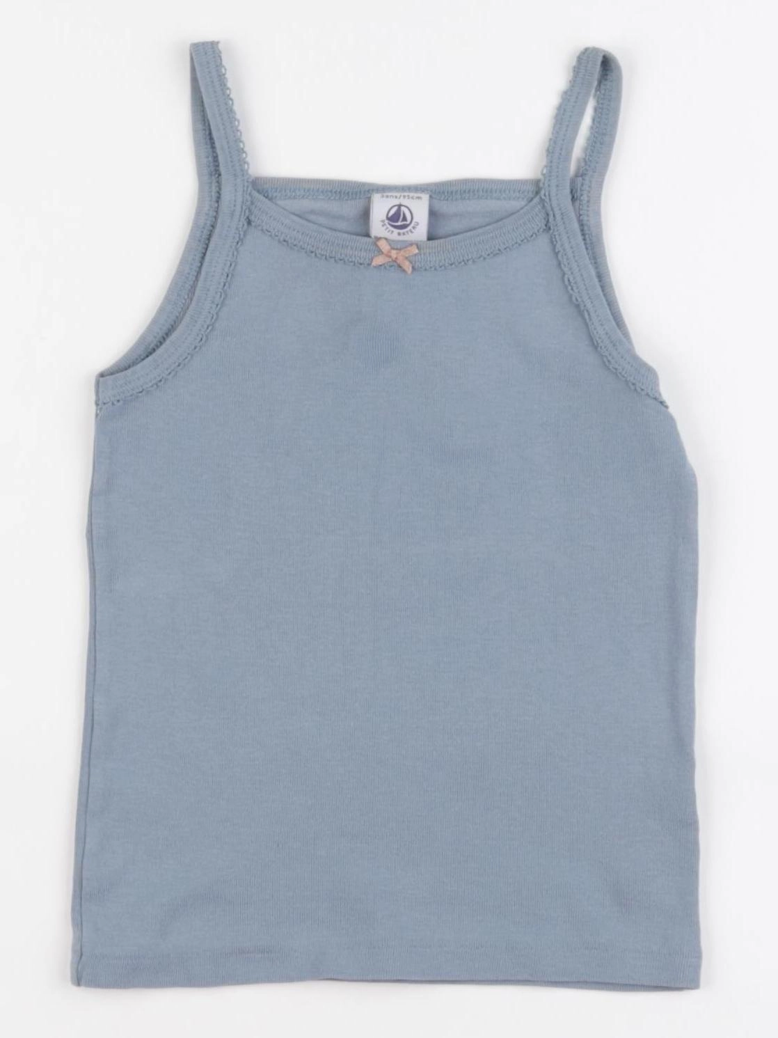 Petit Bateau - maillot de corps bleu - 3 ans