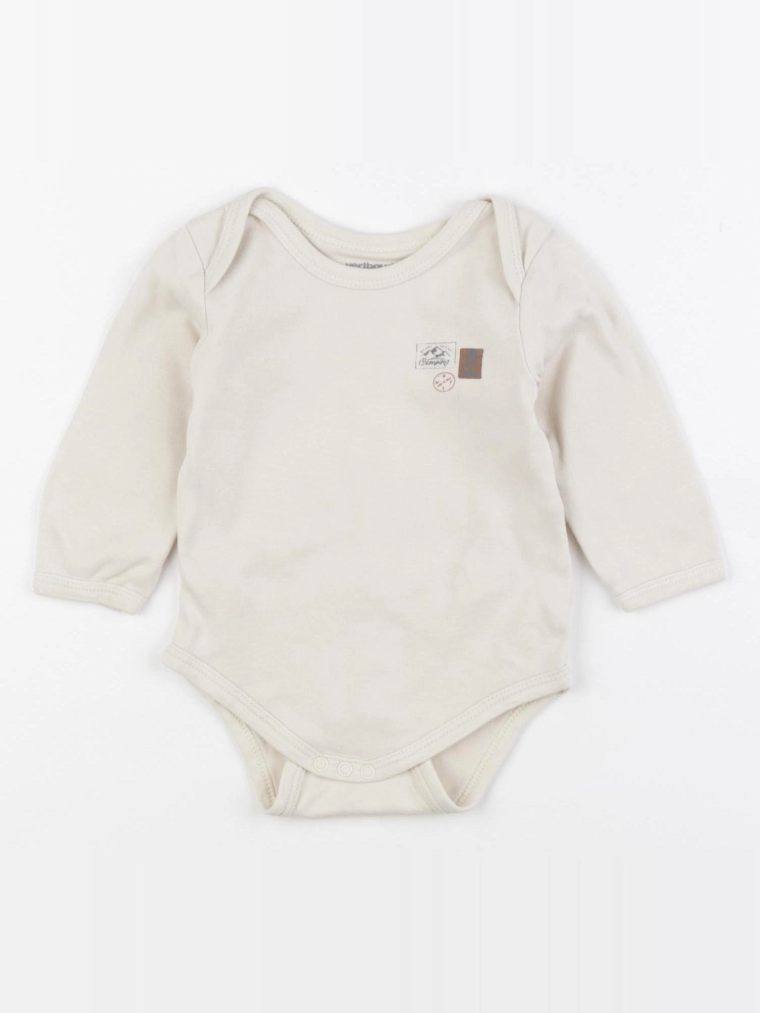 Vertbaudet - body beige - 6 mois