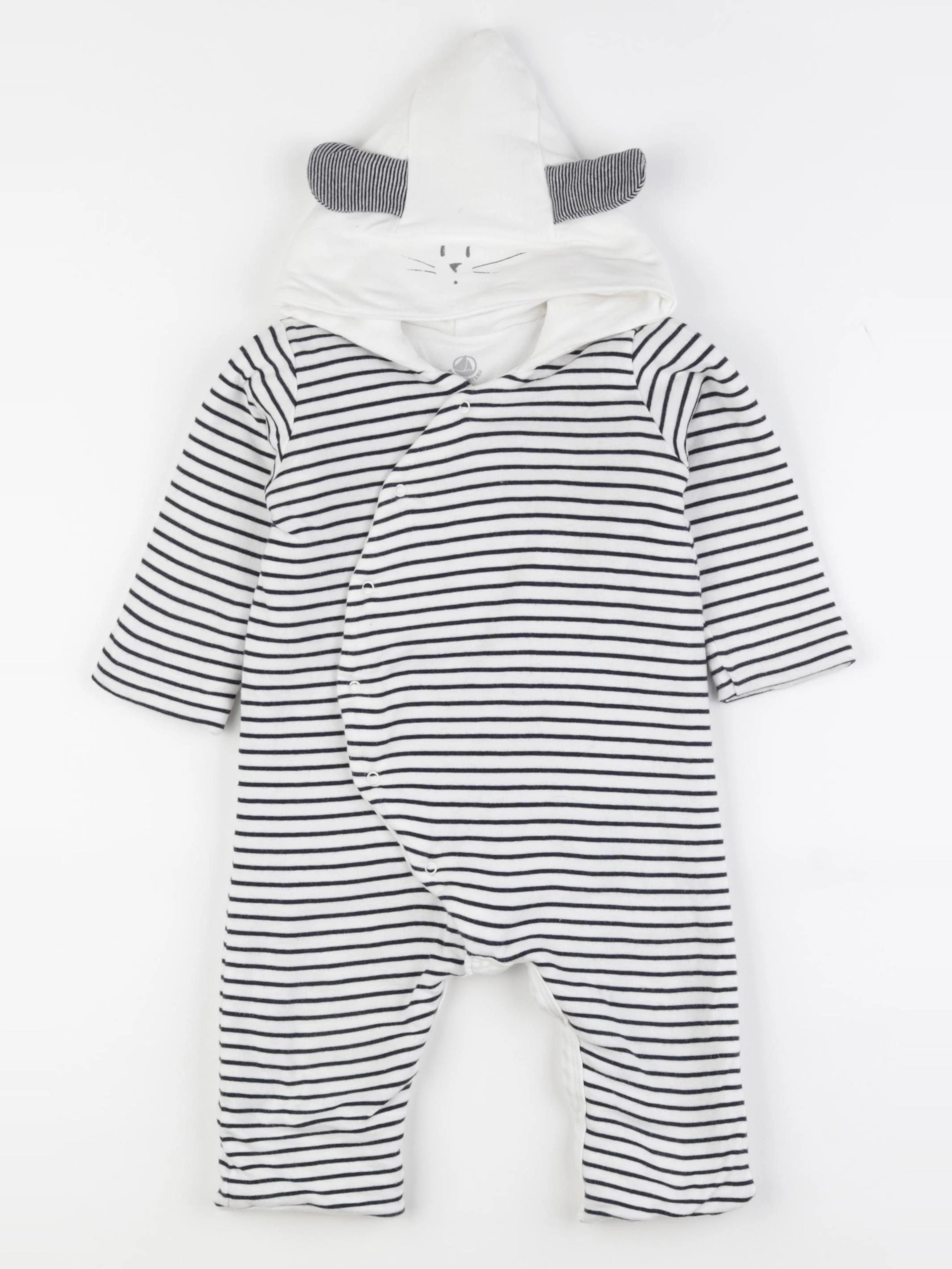 Petit Bateau - combi-pilote bleu - 12 mois