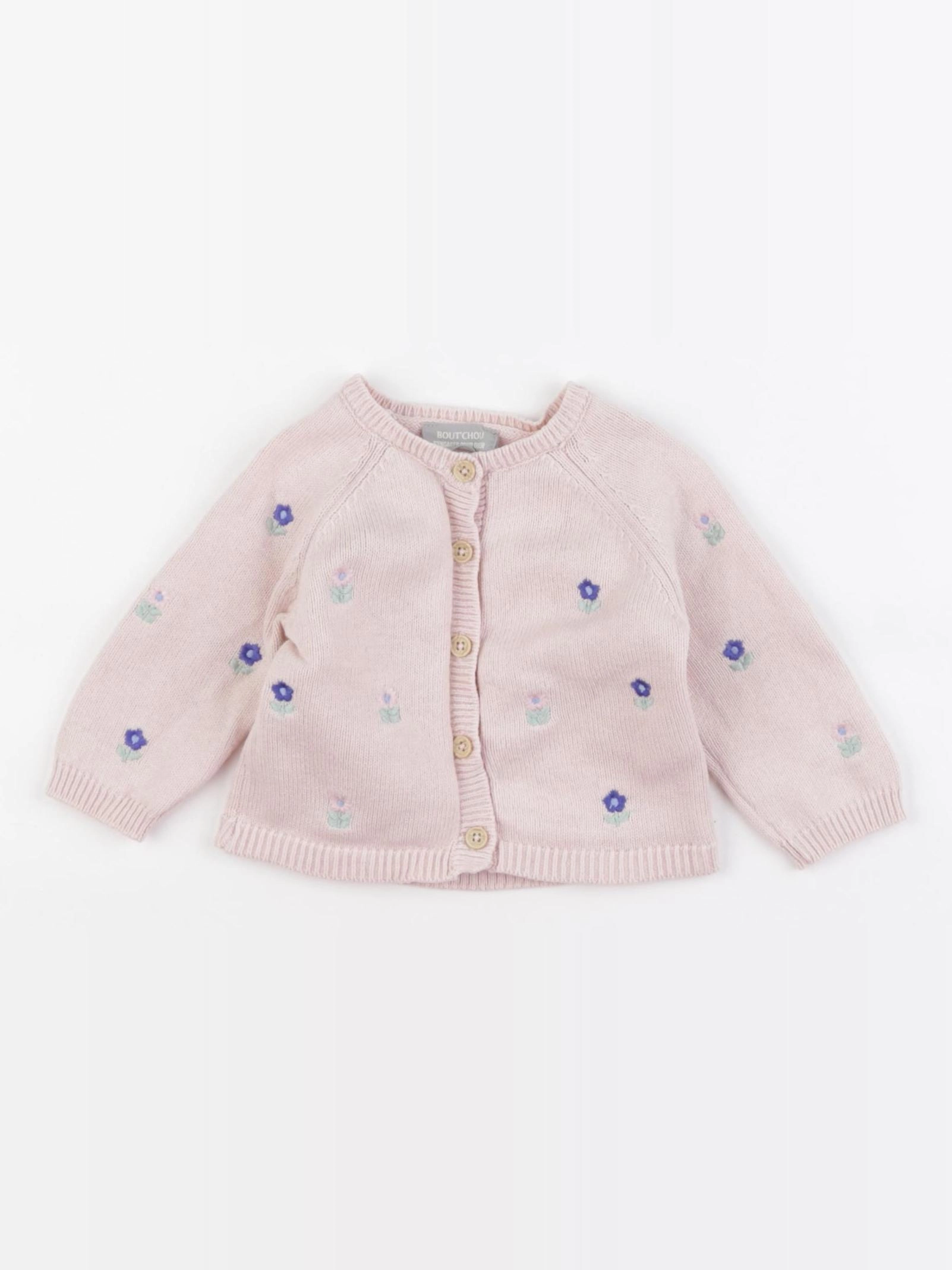 Boutchou - gilet rose - 3 mois