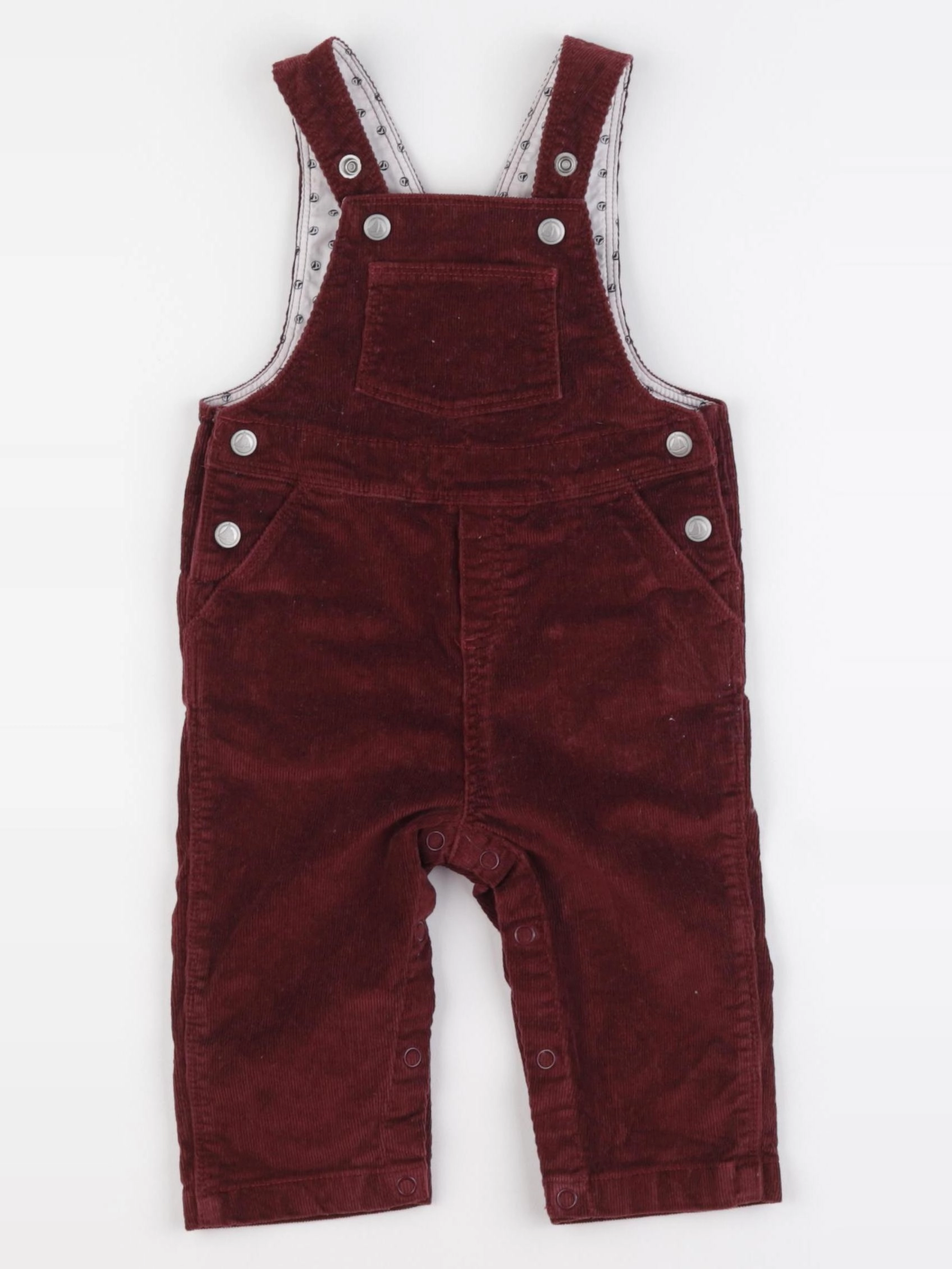 Petit Bateau - salopette rouge - 6 mois