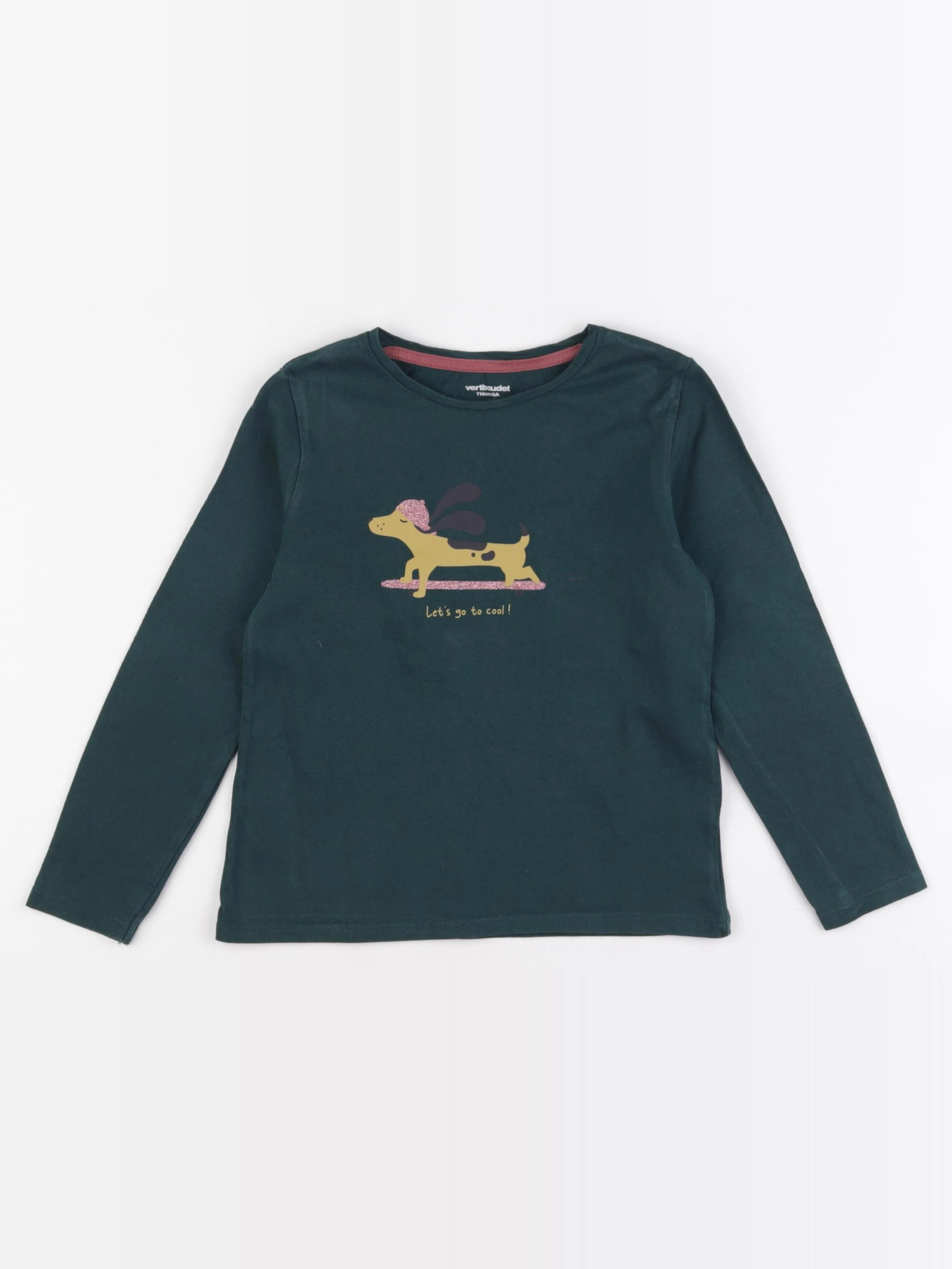 Vertbaudet - tee-shirt vert - 6 ans