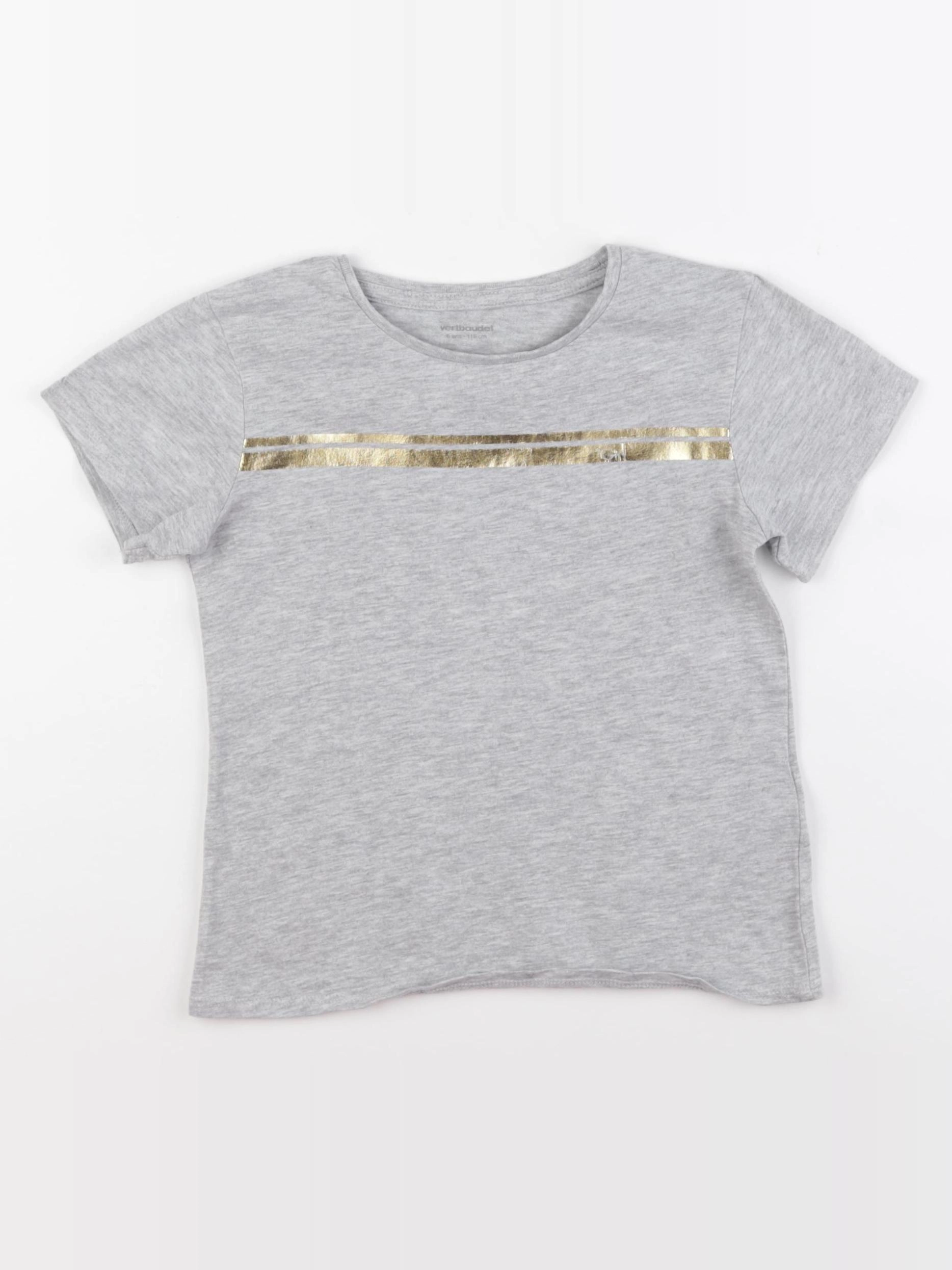 Vertbaudet - tee-shirt gris - 6 ans