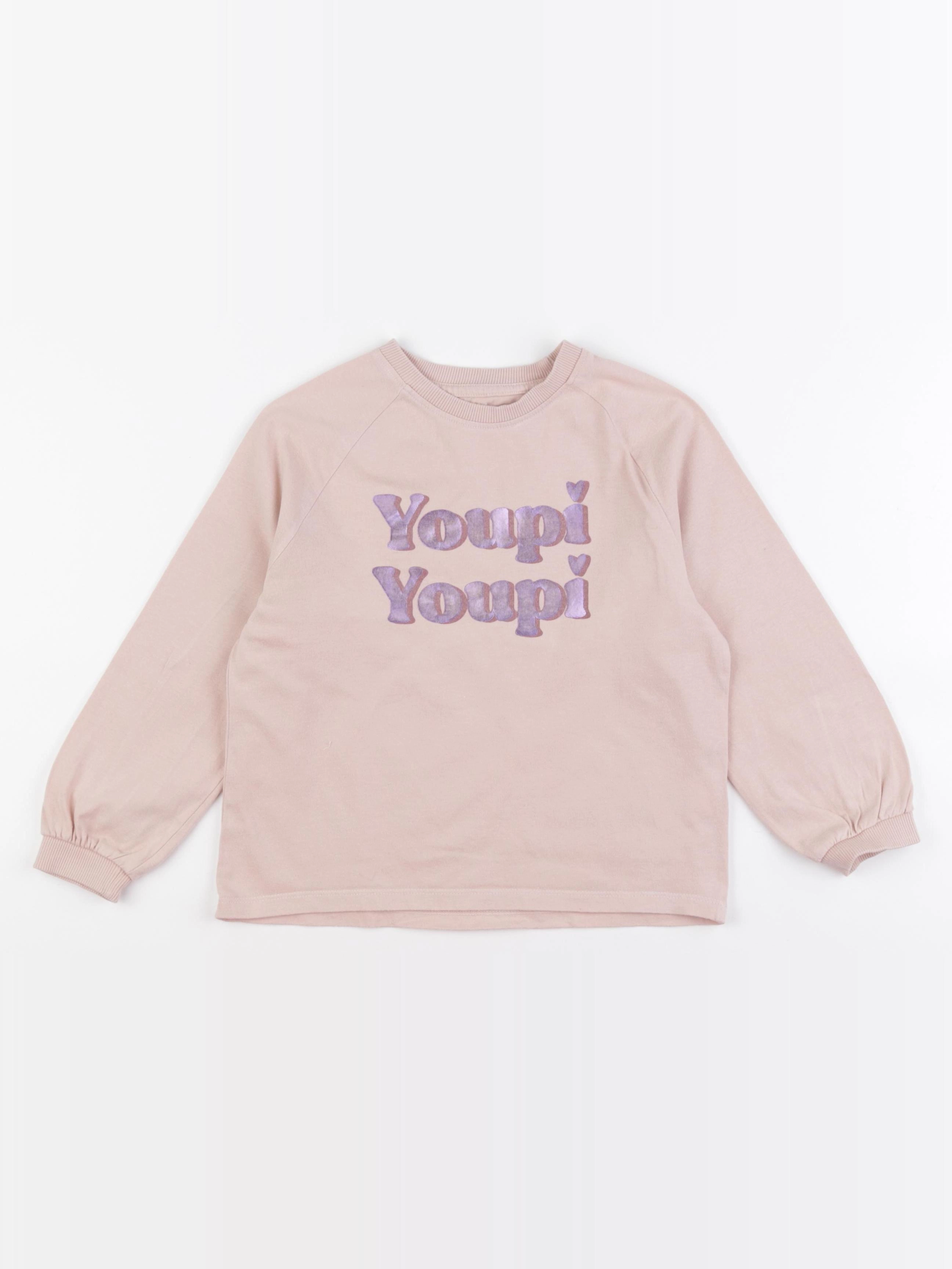 Vertbaudet - sweat rose - 6 ans