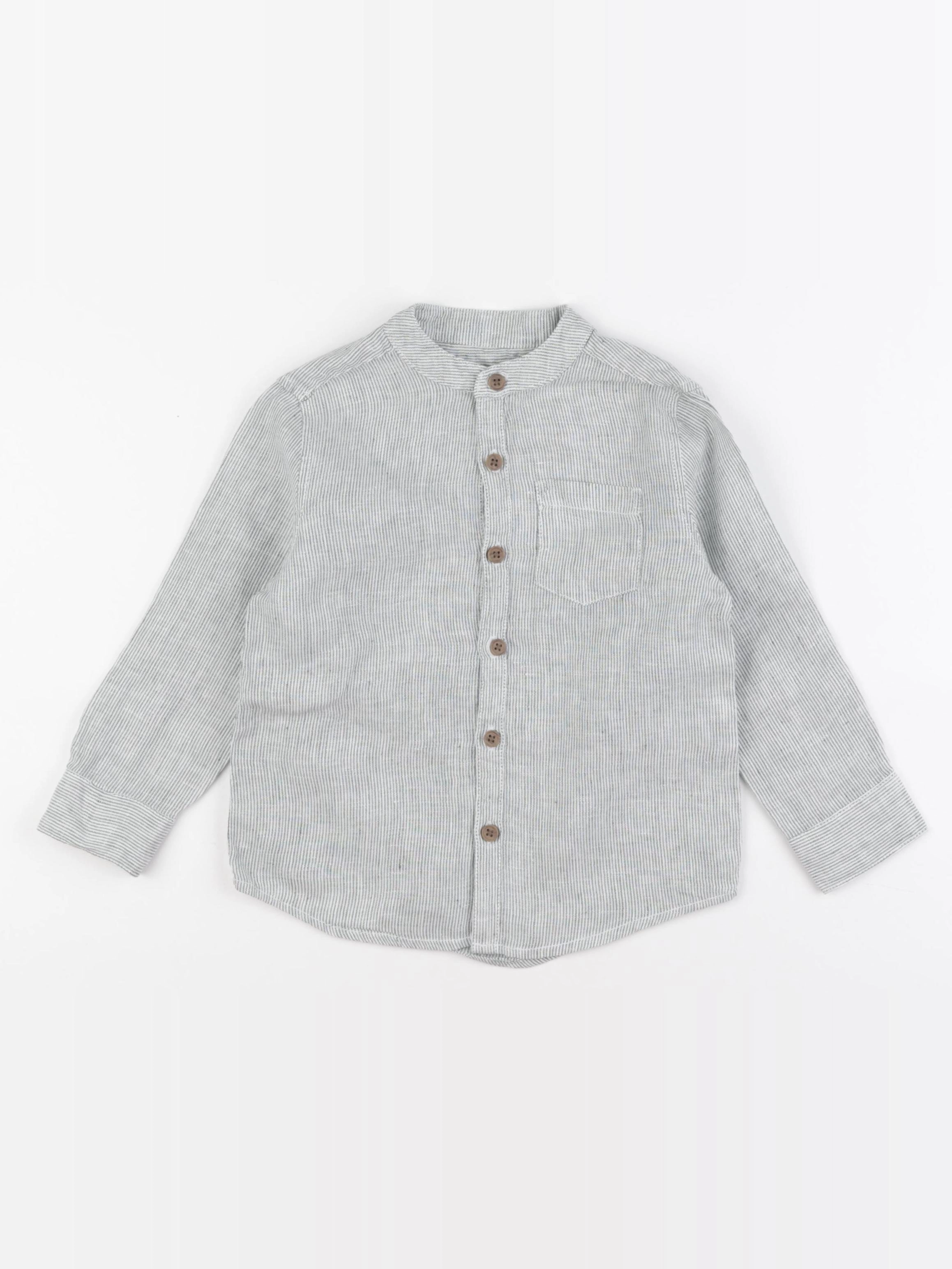 Monoprix - chemise blanc, vert - 3 ans