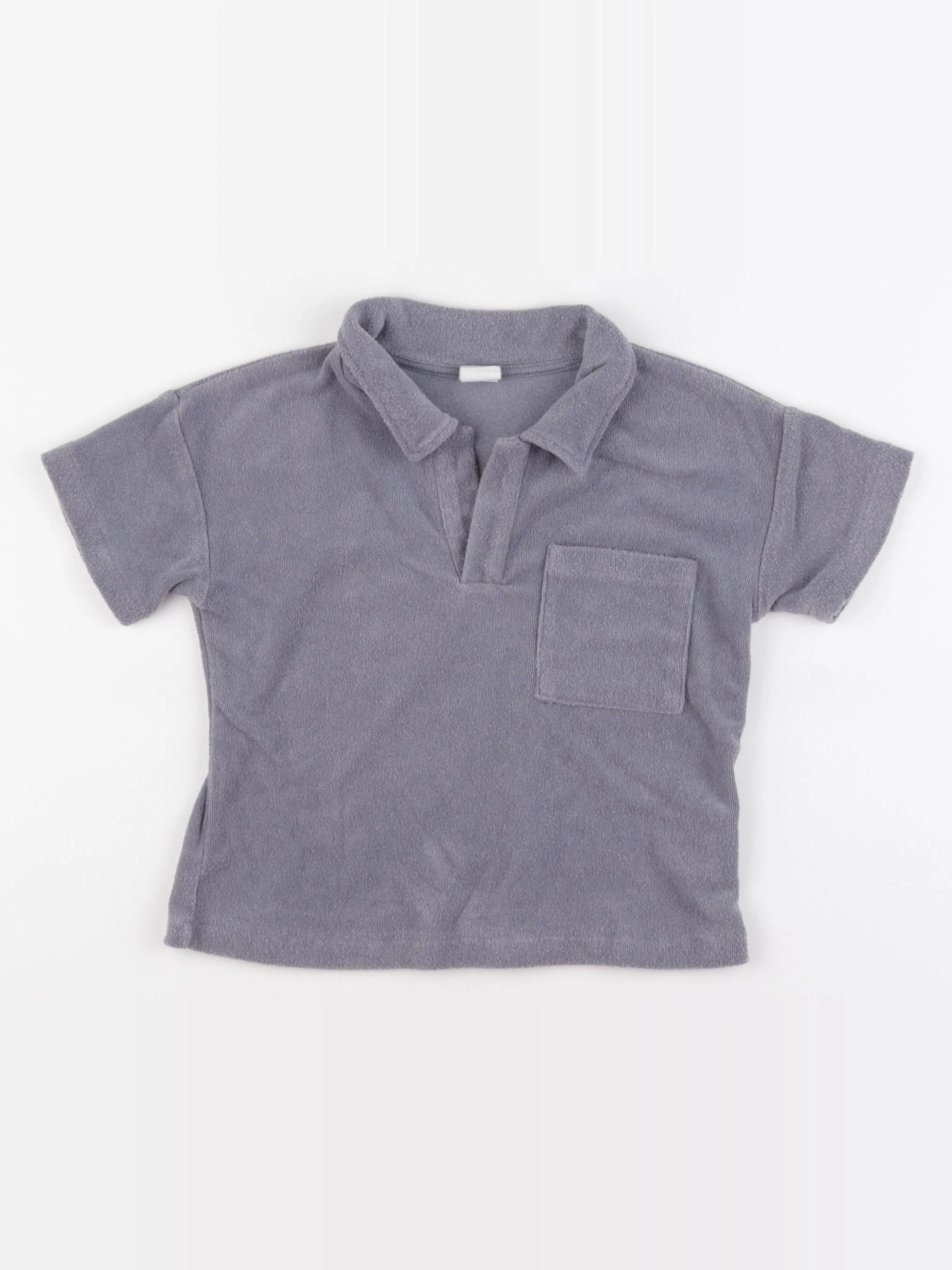 H&M - polo gris - 2/3 ans