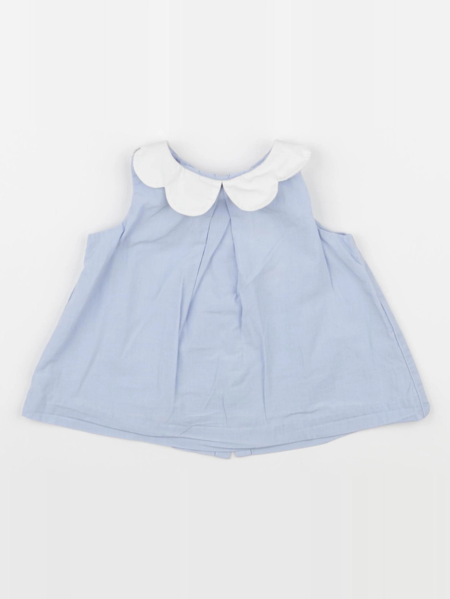Jacadi - blouse blanc, bleu - 12 mois