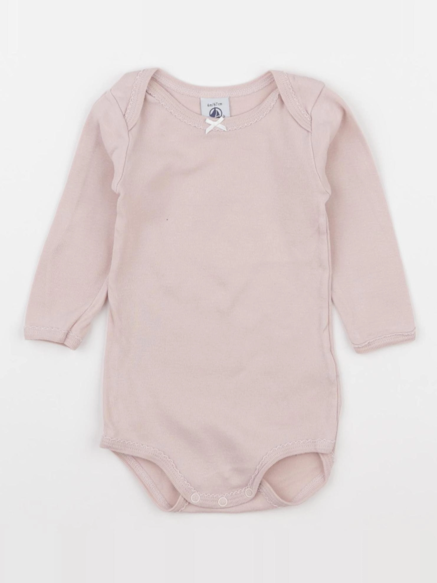 Petit Bateau - body rose - 6 mois