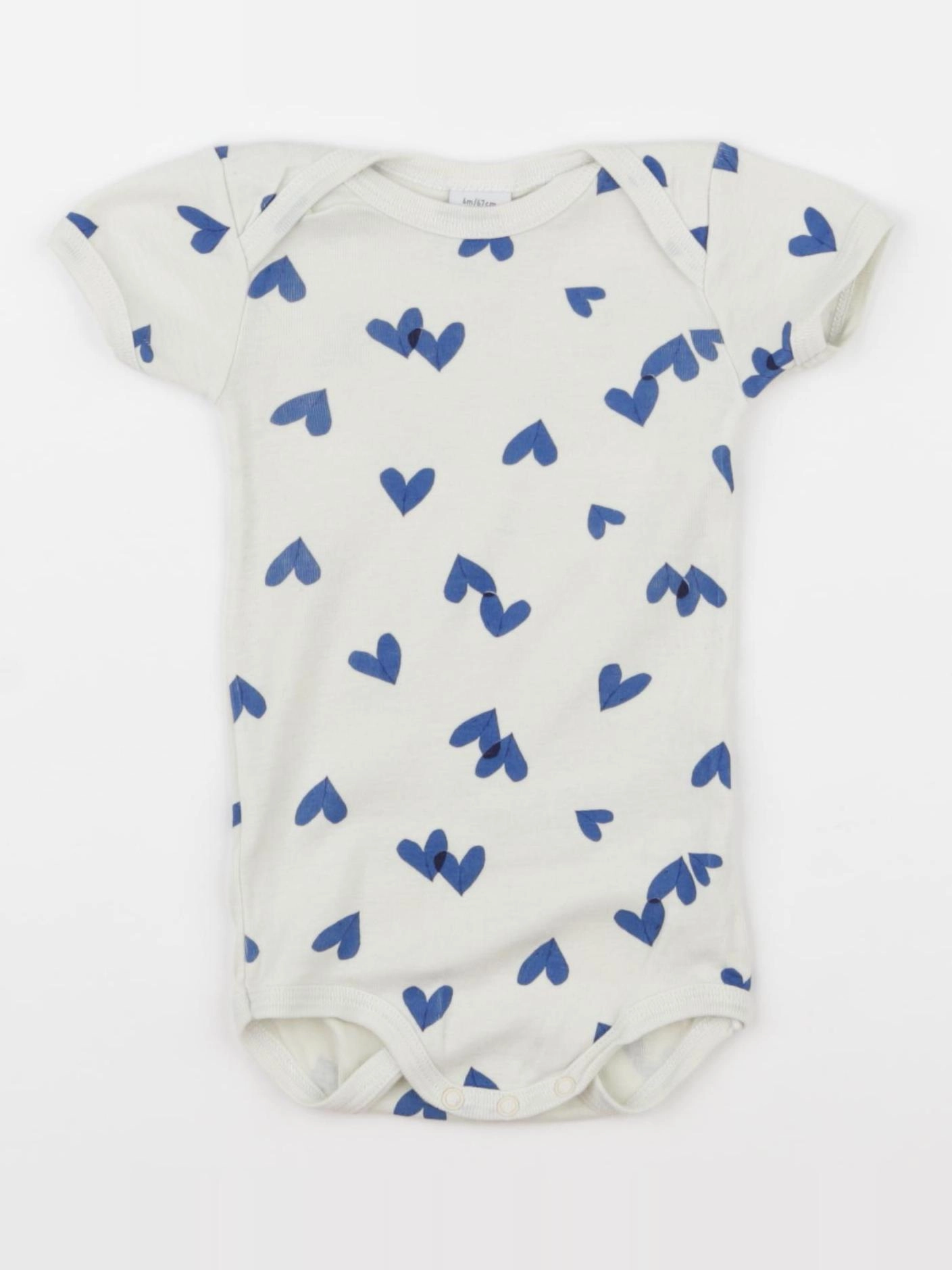 Petit Bateau - body beige, bleu - 6 mois